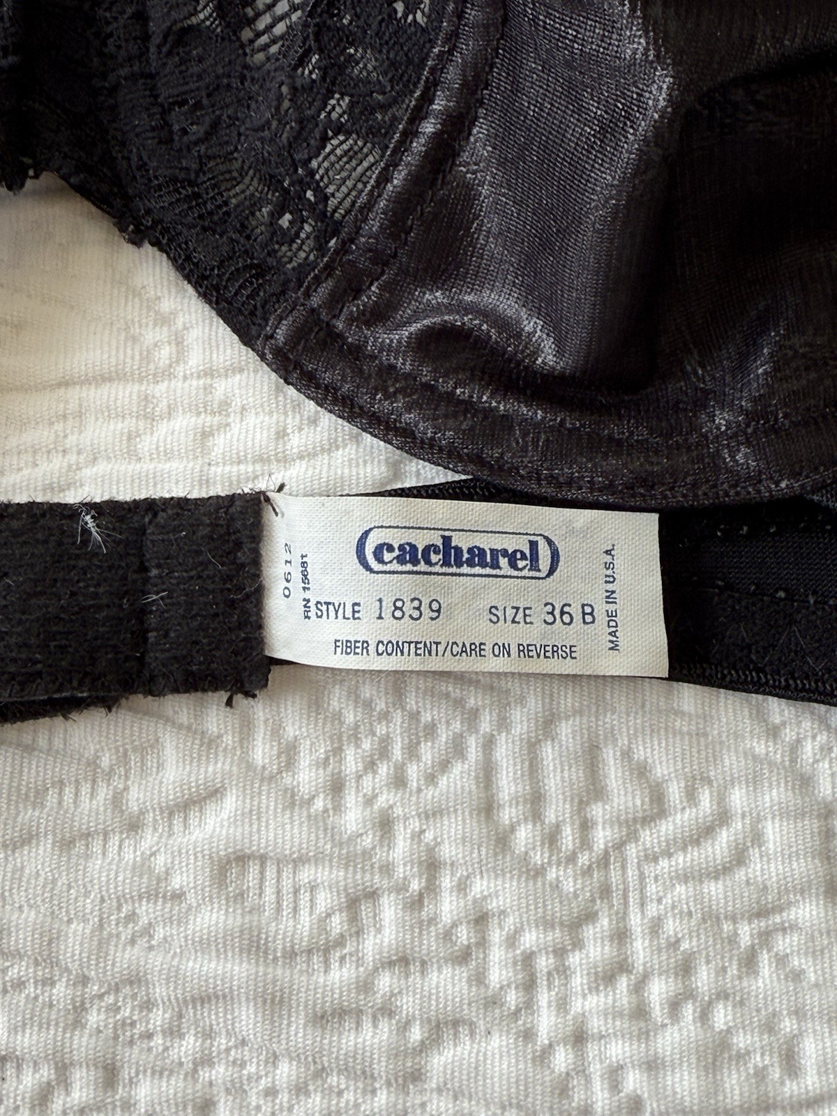 NWT Vintage CACHAREL 36B Bra Underwire Designer Lingerie 1980’s Deadstock NOS