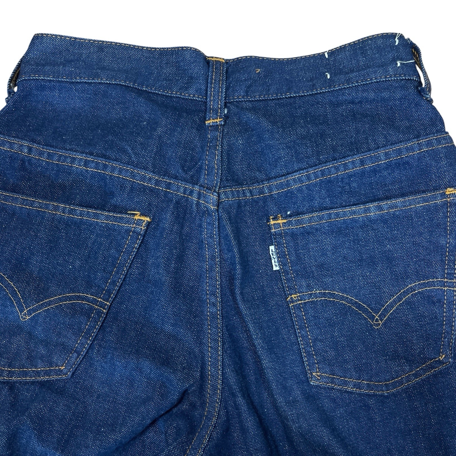 Vintage Levis For Gals 60s 70s Big E Jeans 24×28 Blue Denim High Rise Straight