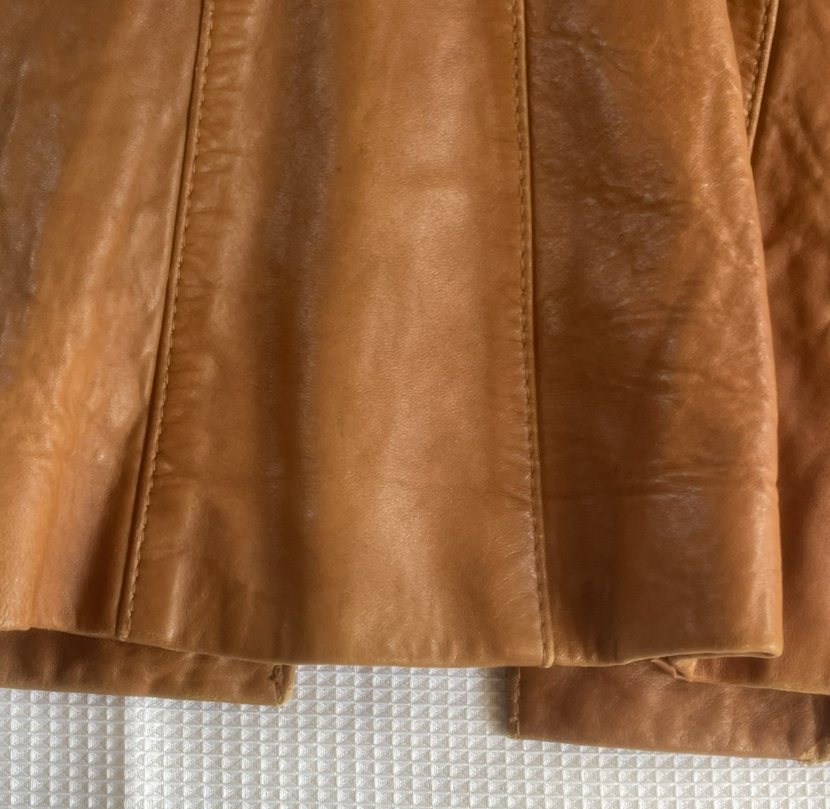 Vintage Bermans Women’s Lambskin Leather Jacket Blazer Sz 10 Brown