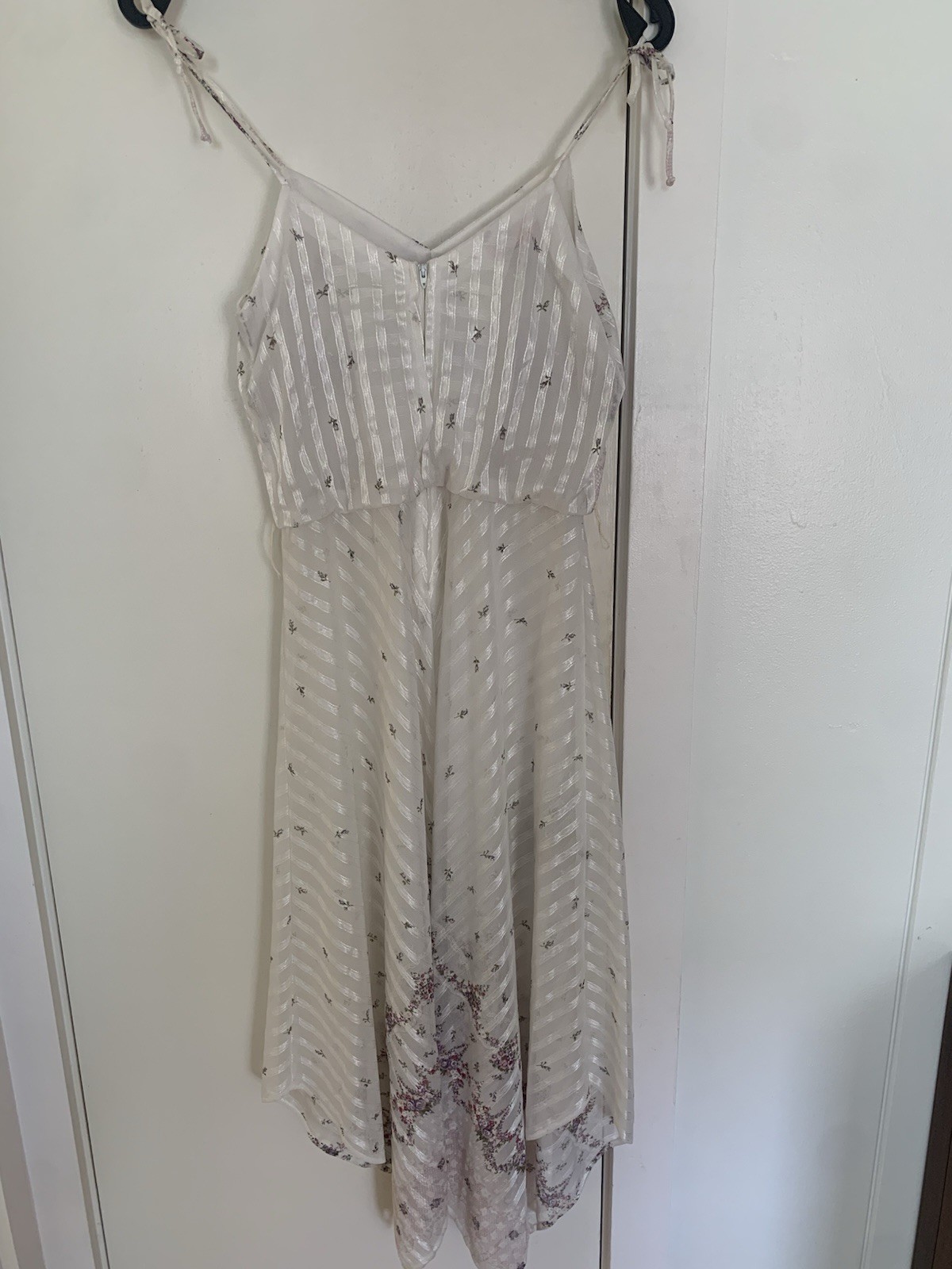 Designed By Wayne Diamond’s Run Ladies White Dress Floral Pink 70s size 7