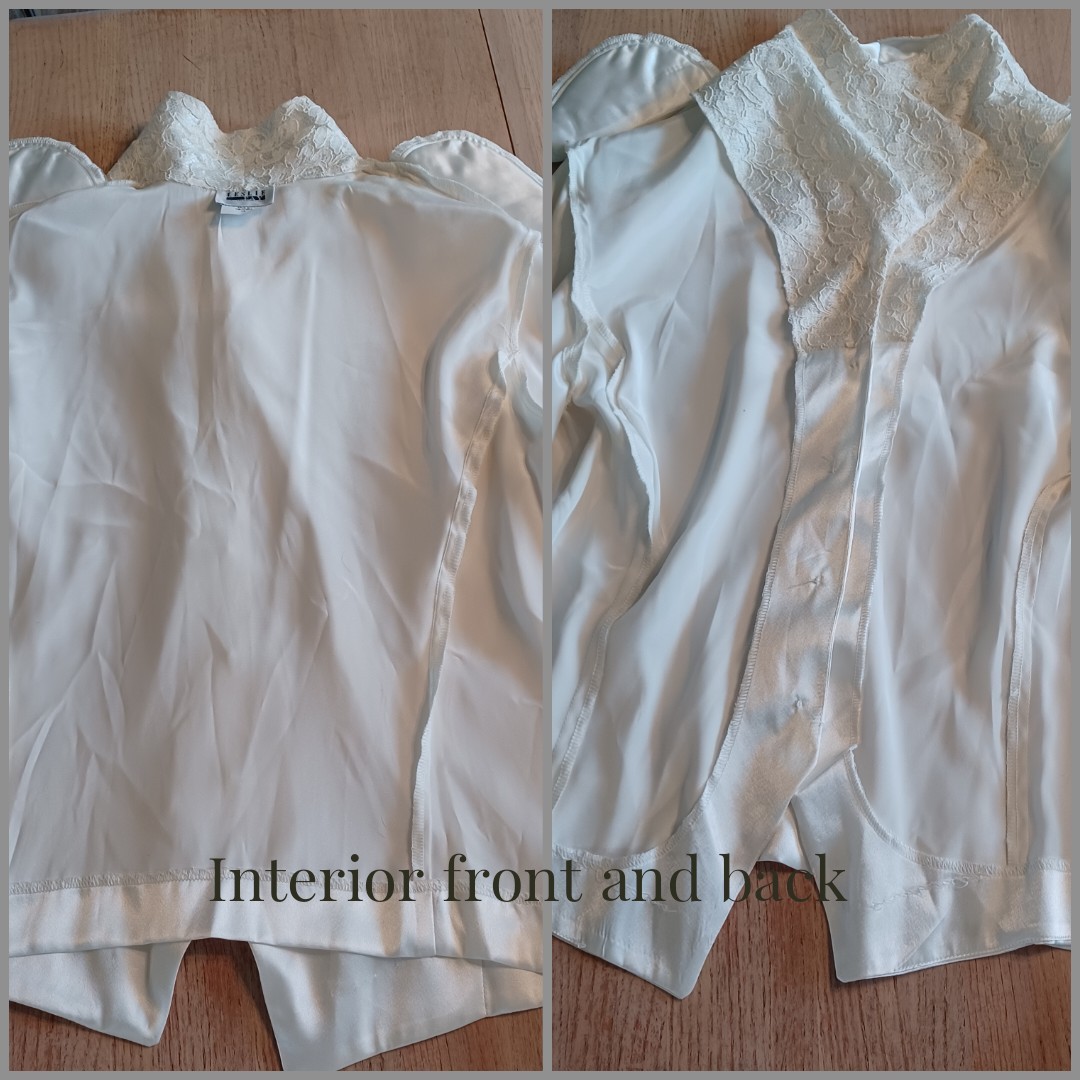 VINTAGE 80’S/90’S LESLIE FAY SPORTWEAR SATIN BLOUSE SIZE 14 NWT
