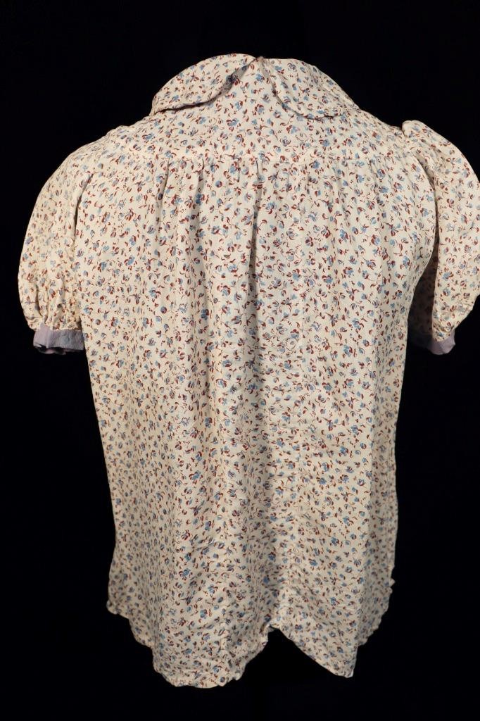 Vintage 1930’s French Rayon Floral Print Blouse Size Medium Very Good Condition