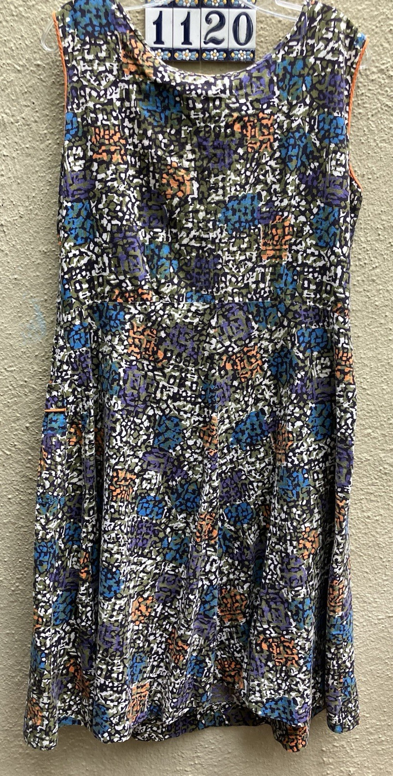 Vintage KENROSE house dress size 20-1/2 100% Cotton Pockets Fits as a LARGE