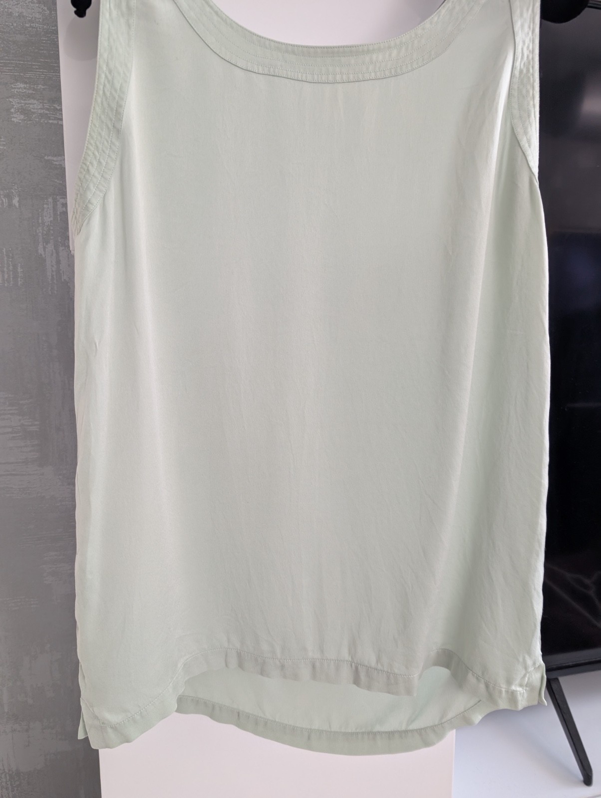 CHANEL Boutique 80-90’s CC Gold Buttons Sleeveless Blouse Top Shirt Tank Vest S