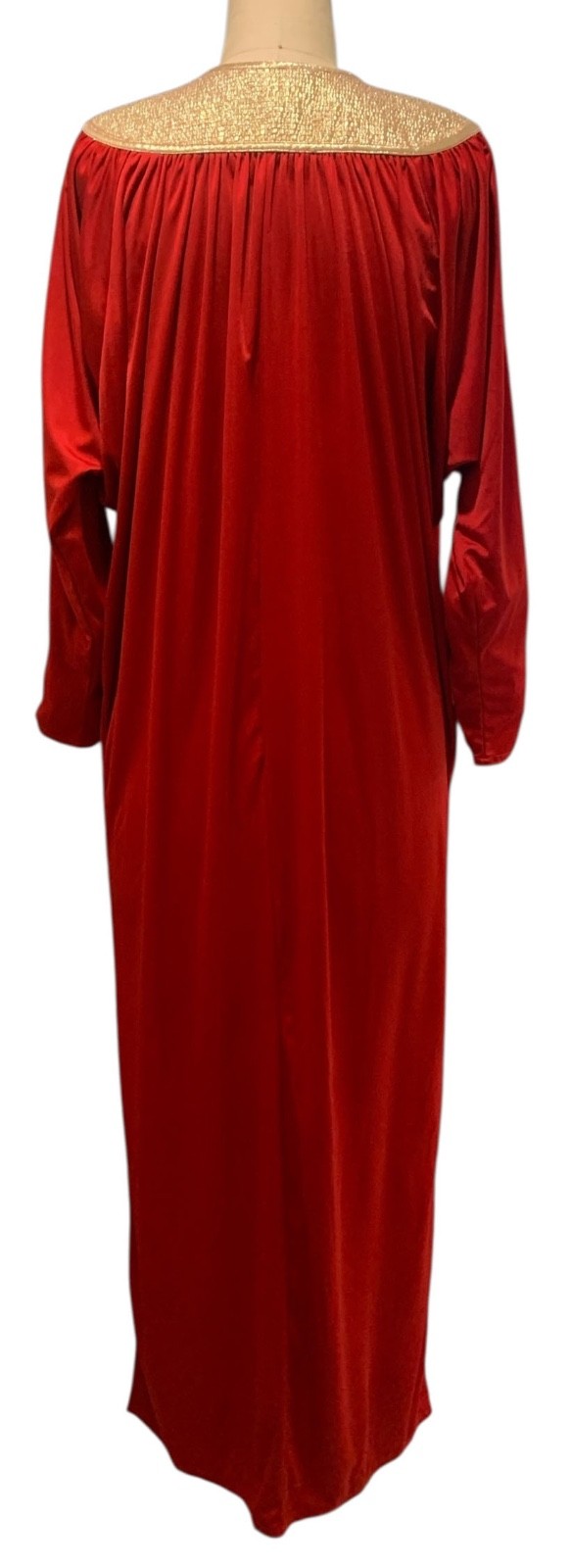 BILL TICE Vintage 70s/80s Women’s Glam Disco Era Lipstick Red Jersey Column M/L
