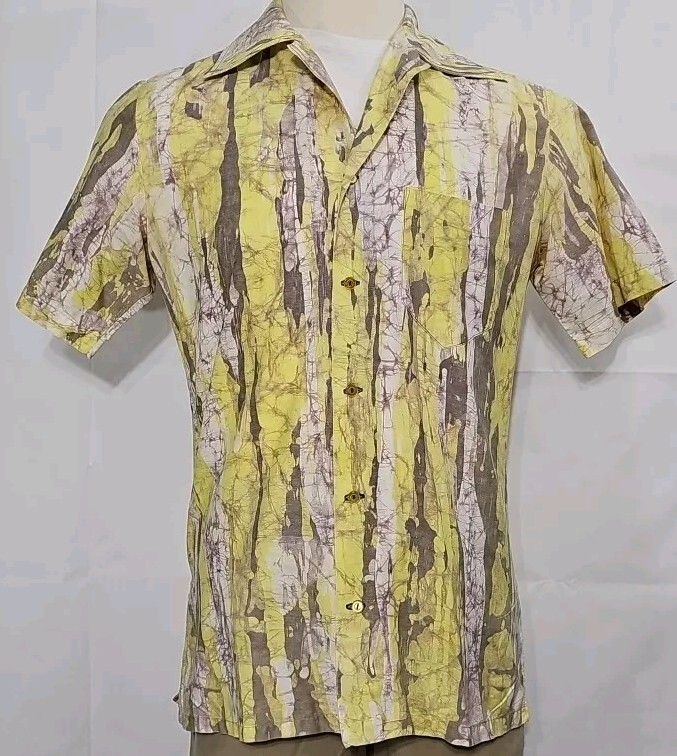 Vtg Muriel Chandler Floral Tie Dye Blouse Button Up *Missing Size Tag* Women’s L