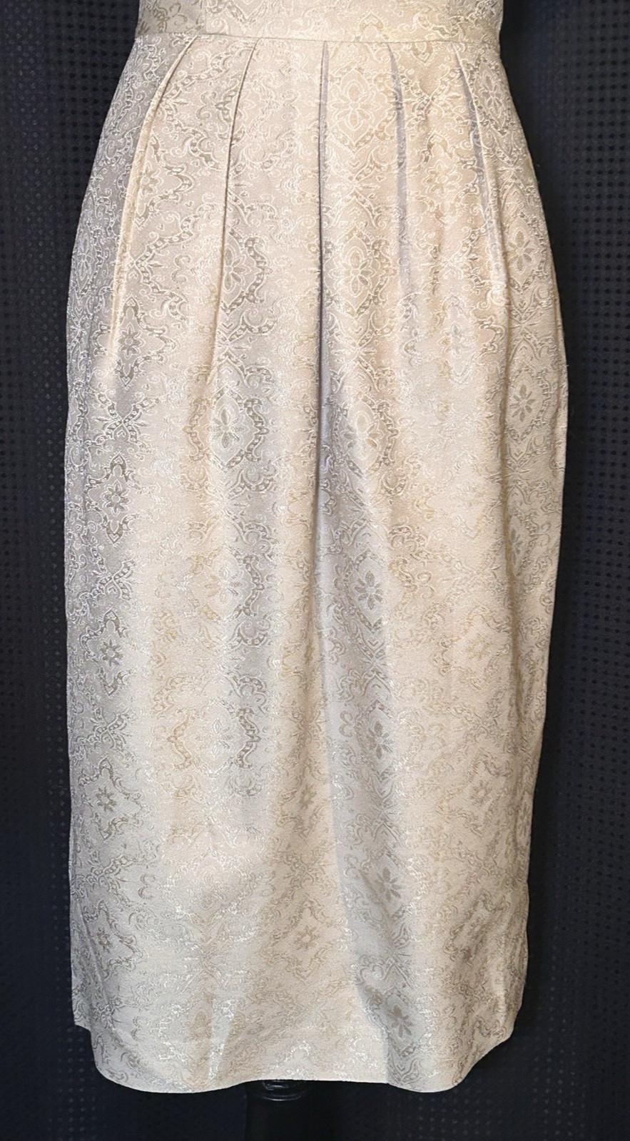 Classic Vintage Special Occasion Liberty Lucrezia Cream Brocade Dress Jacket Set