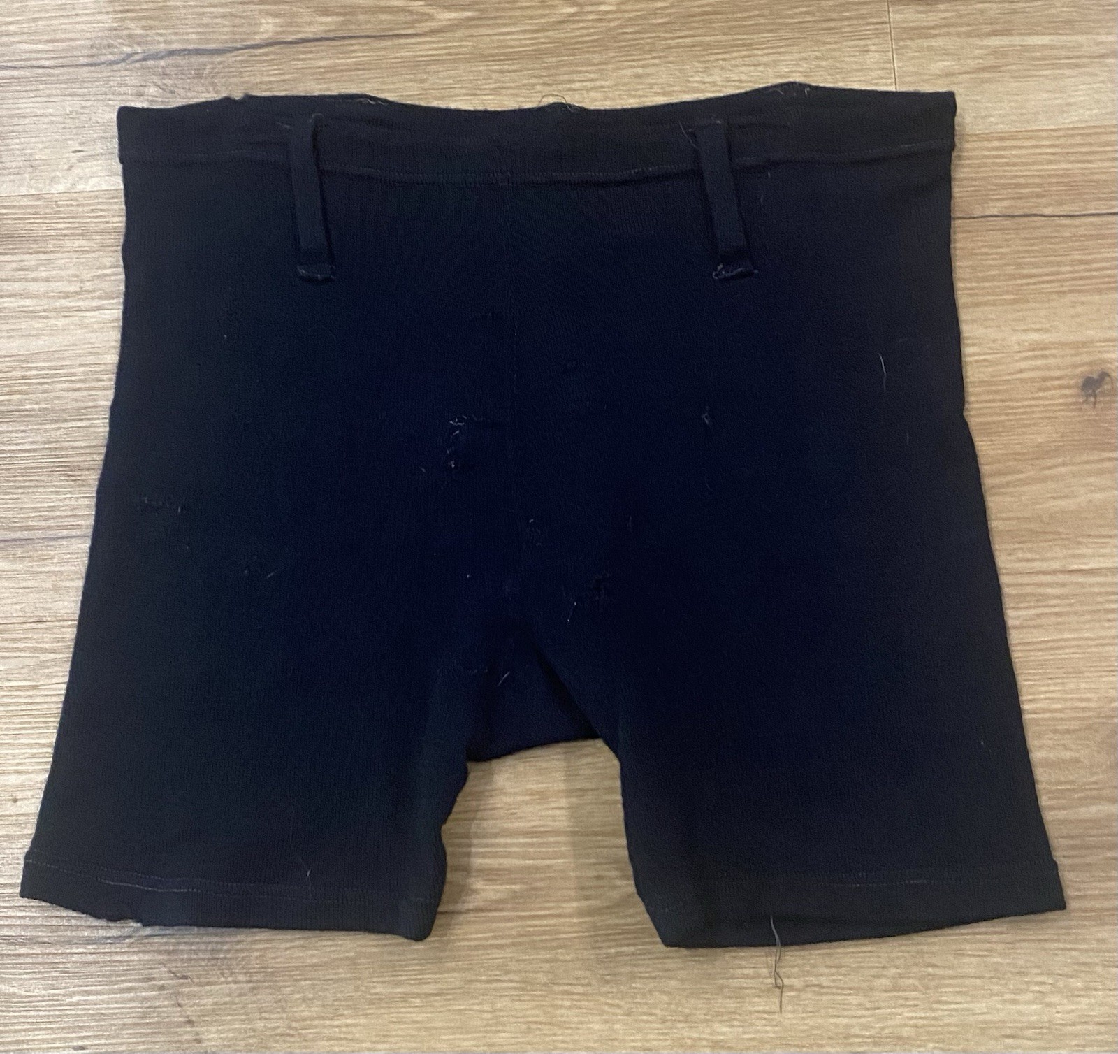 Vintage 1930s Black Wool Swim Suit Set ART DECO 2 Piece SWIMWEAR AS IS / Medium