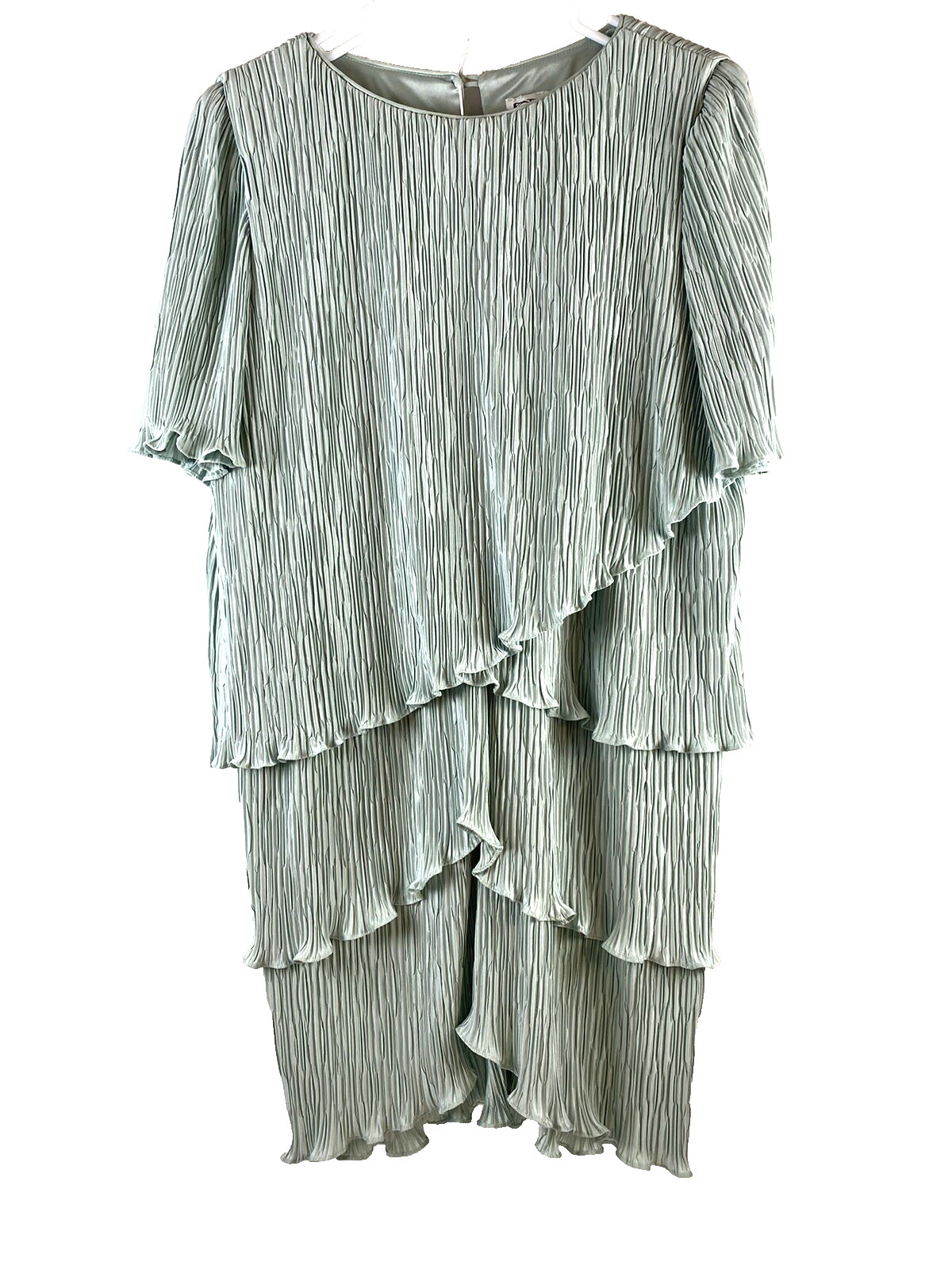 Vintage 1980/1990 Patra Mother of Bride/Groom Dress Tiered Ruffles 22W Mint Grn