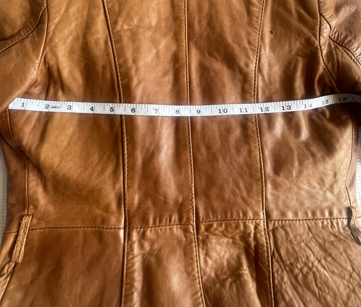 Vintage Bermans Women’s Lambskin Leather Jacket Blazer Sz 10 Brown