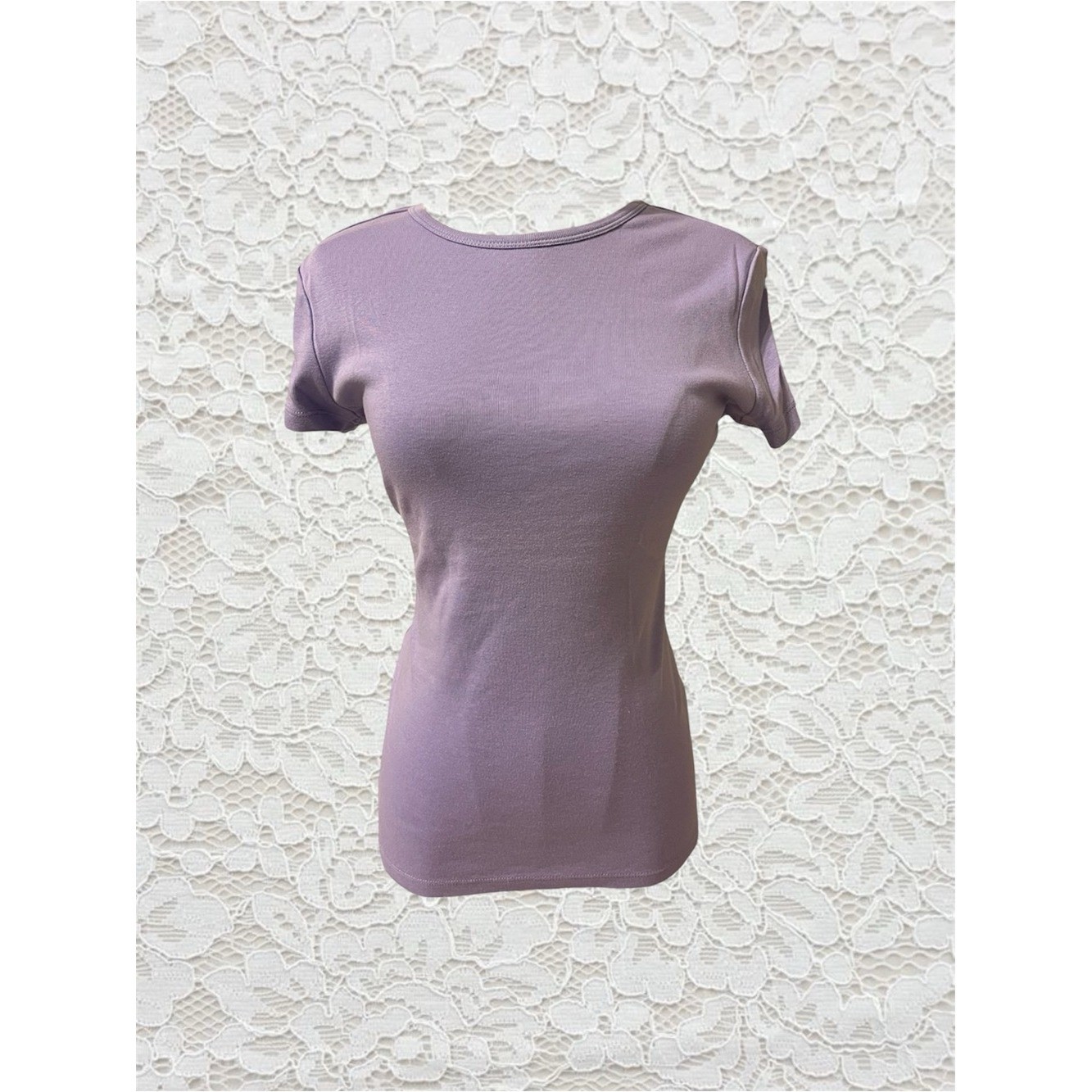 vintage purple full length cap sleeve baby tee