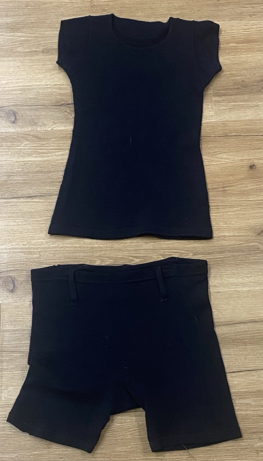 Vintage 1930s Black Wool Swim Suit Set ART DECO 2 Piece SWIMWEAR AS IS / Medium