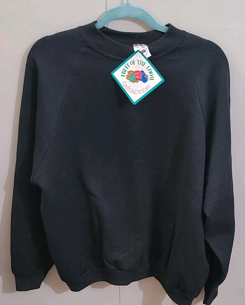 Vtg 1992 Fruit Of The Loom Casualwear Fleece Top Sweatshirt Women’s XL USA NOS