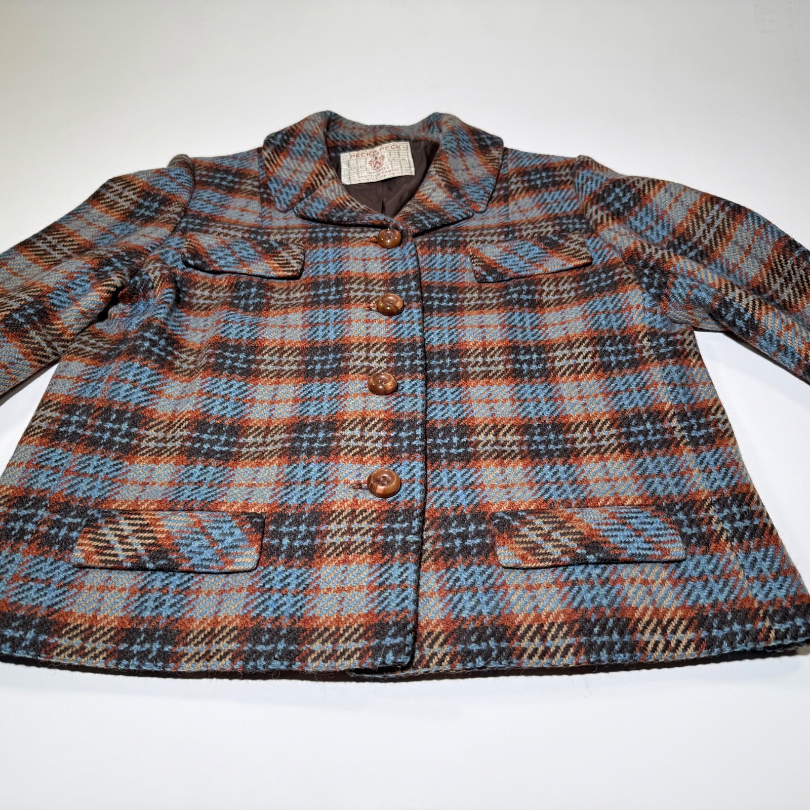Vintage Peck & Peck Women’s Jacket Made From Imported Scottish Tweed Fabric