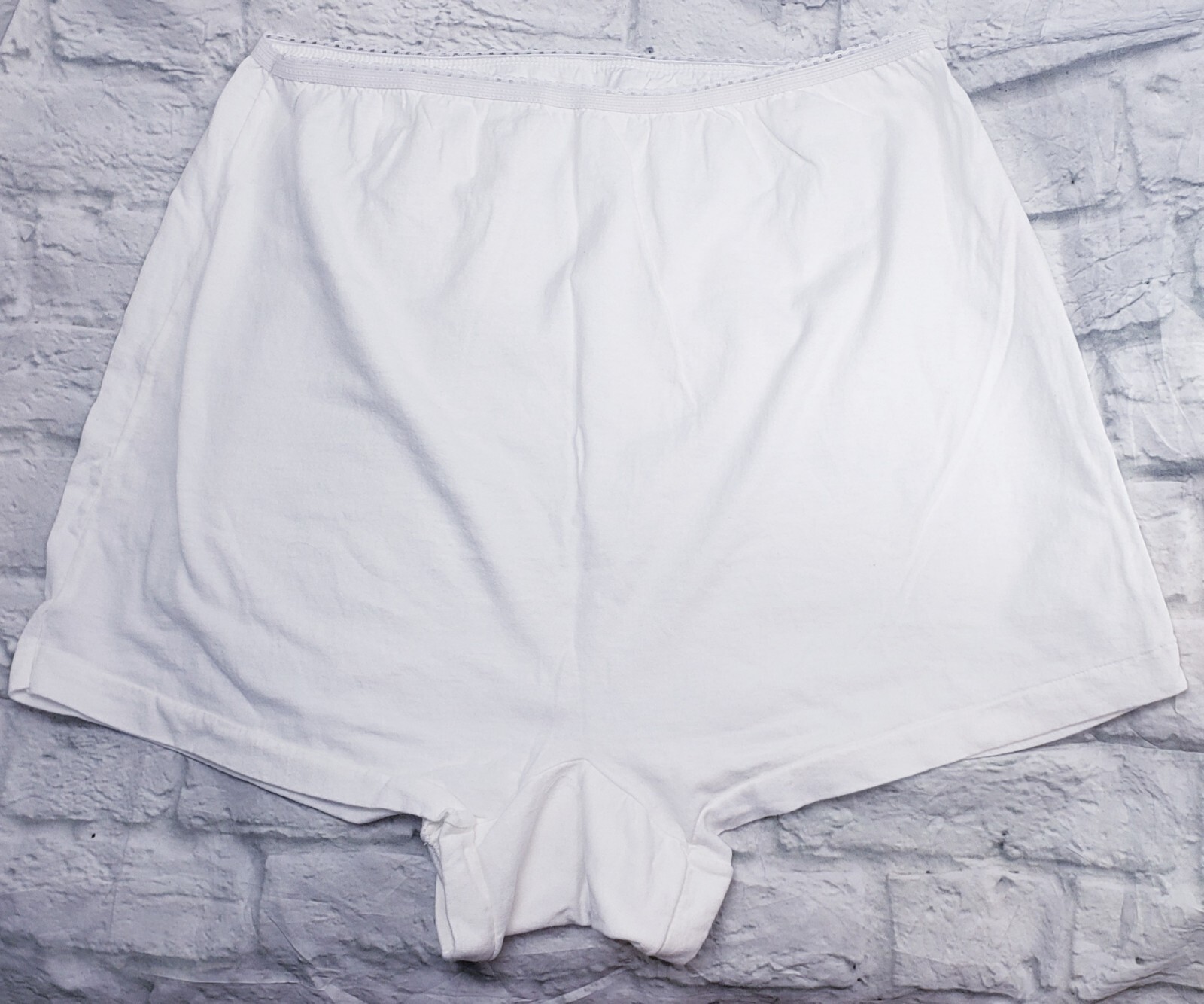 2-Pack VTG Carousel Pettipants Wide Leg Panty High Waist Bloomers White Size 9