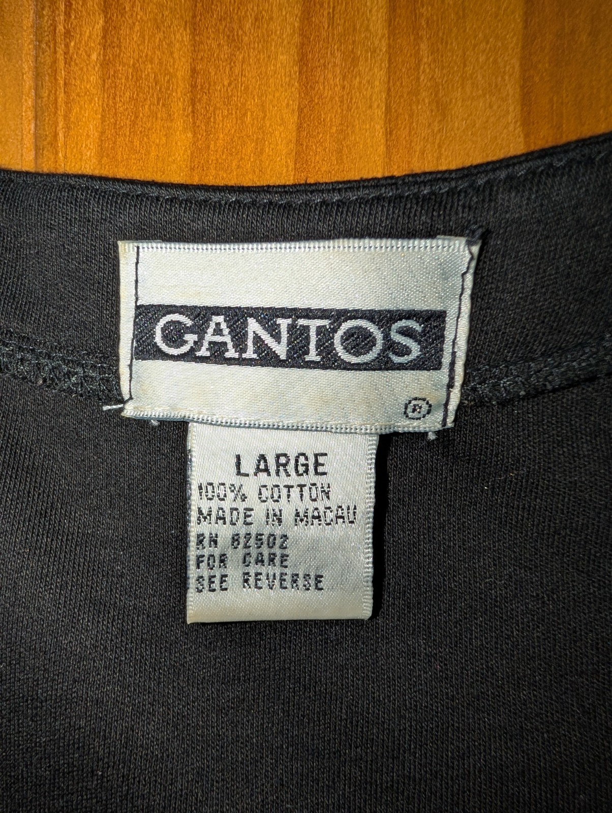 Vintage VTG Gantos 90’s Black Embellished Sleeveless V-neck Tank, Large RN82502