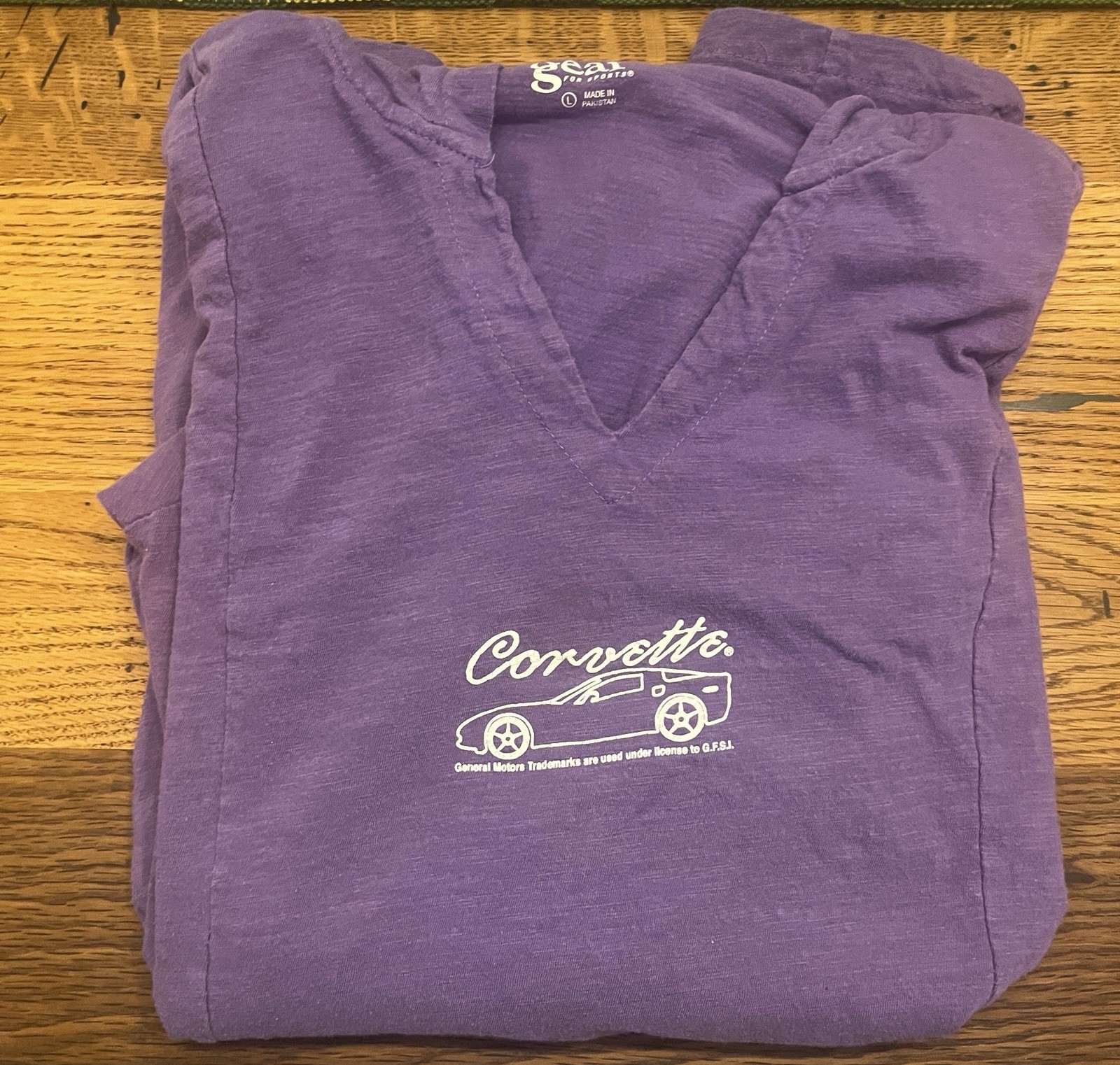 Vintage Corvette Women’s Hooded Long Sleeve Tshirt Purple General Motors