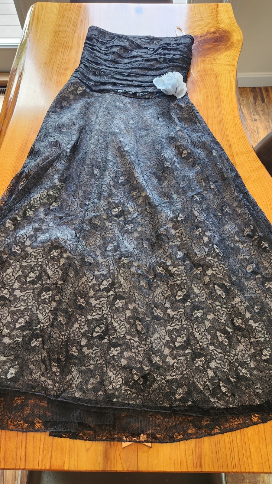 Scott McClintock Vintage Strapless Black Lace Dress Size 6