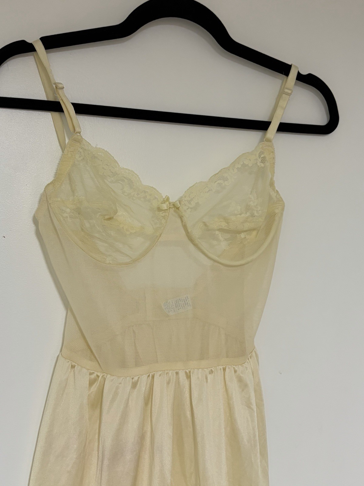 Vintage Olga Babydoll Full Slip Lace Chemise Lingerie Size 36B 1960’s Boudoir