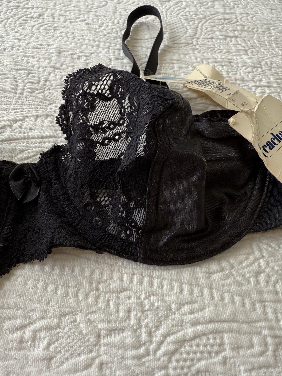 NWT Vintage CACHAREL 36B Bra Underwire Designer Lingerie 1980’s Deadstock NOS