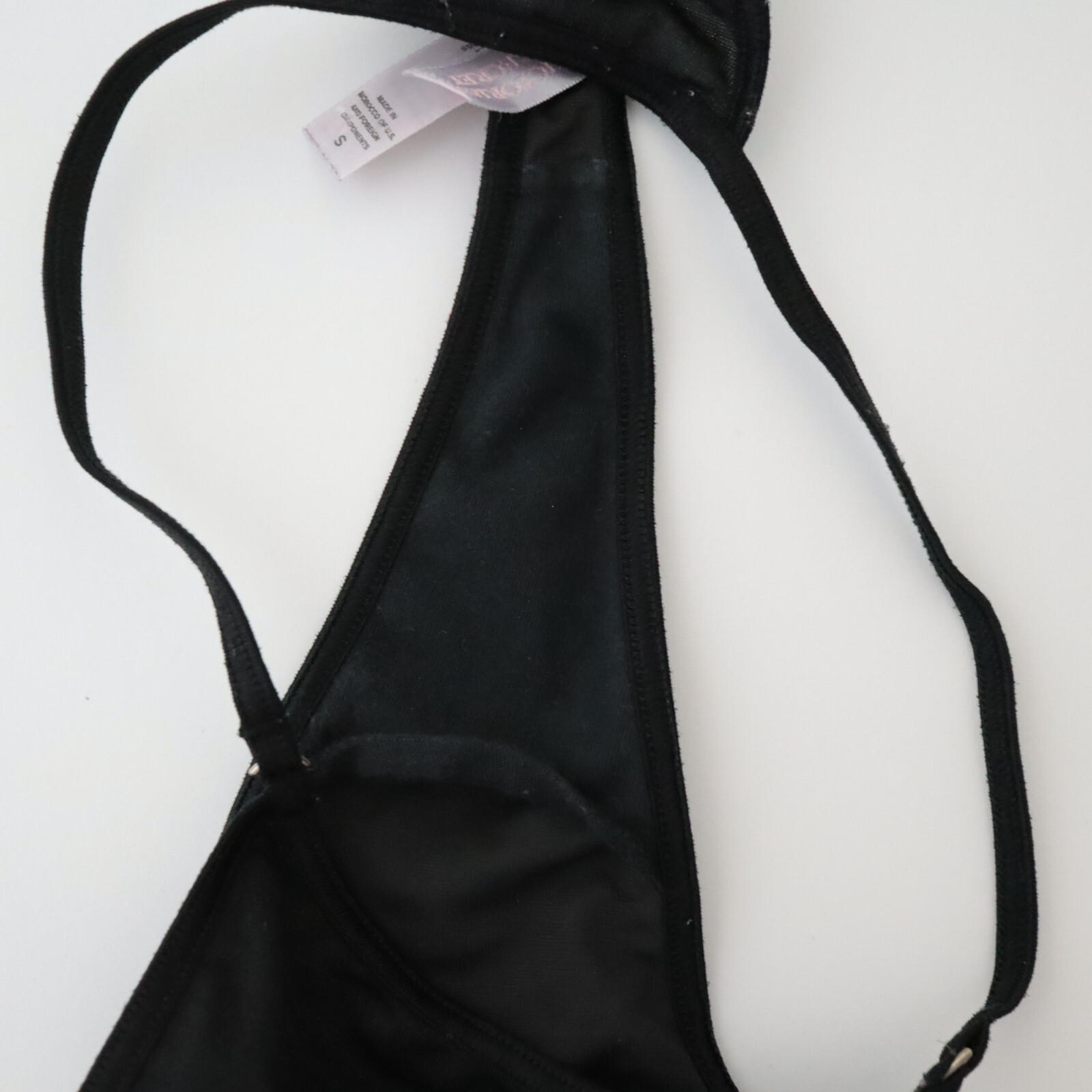 Victoria’s Secret VINTAGE Y2K Sheer Silky Hosiery V-String Thong Panties SMALL