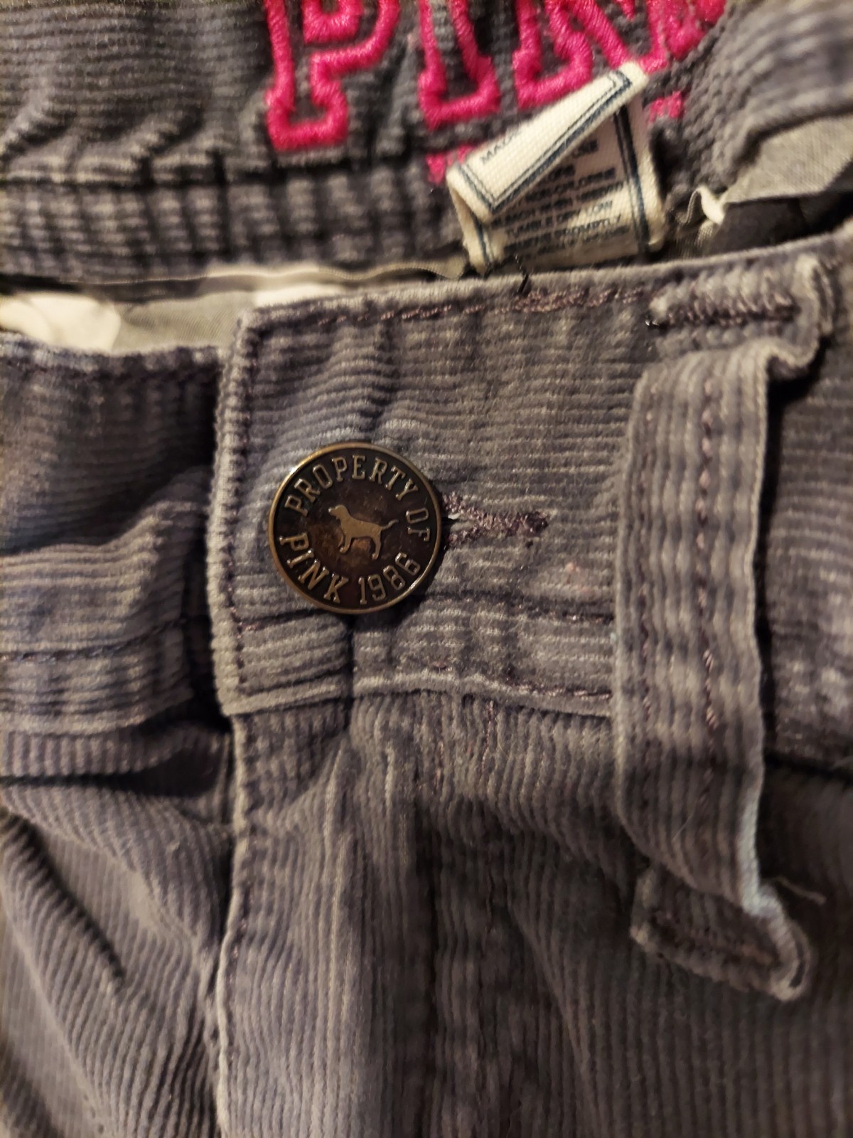 Vintage Y2K Pink Victoria’s Secret Corduroy Flare Pants. Size 8 Lowrise