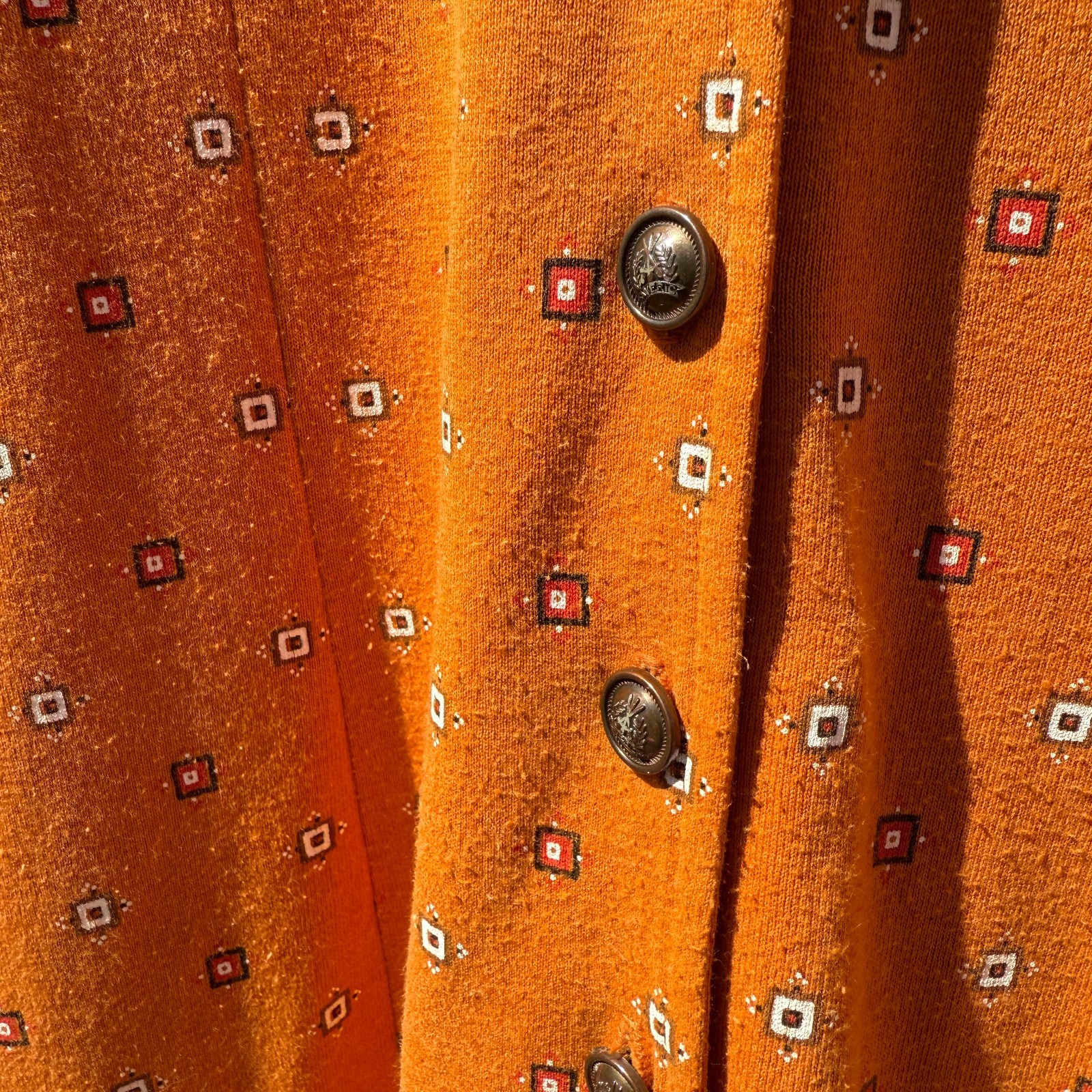 PRICE FIRM Vintage Dress 80s 90s DB Sport Orange Drop Waist Pleated Casual