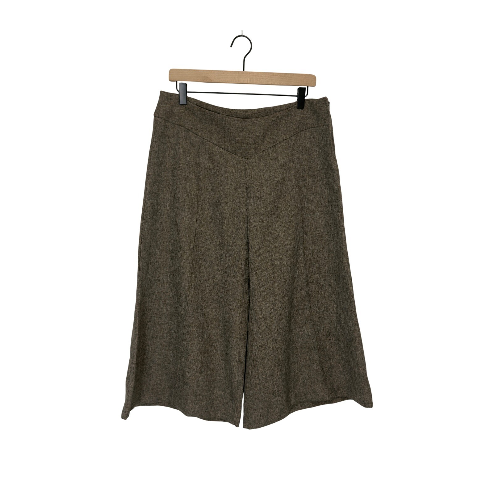 NWT Vintage Gadzooks Gaucho Pants Brown Y2K Wide Leg Cropped Trousers Large