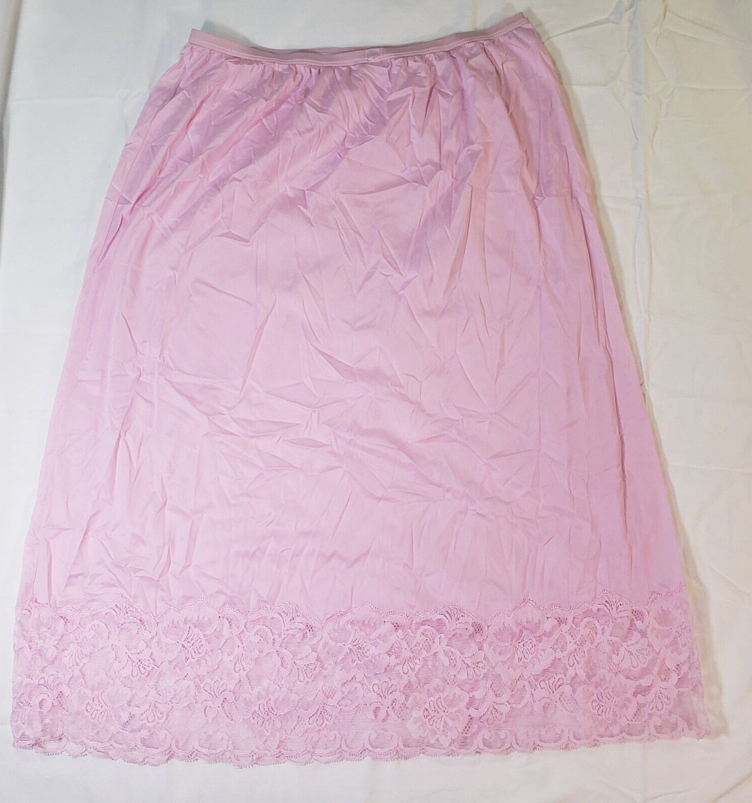 Emboried Pink Vanity Fair Satin Glance Pettislip Under Garment – 25-in.