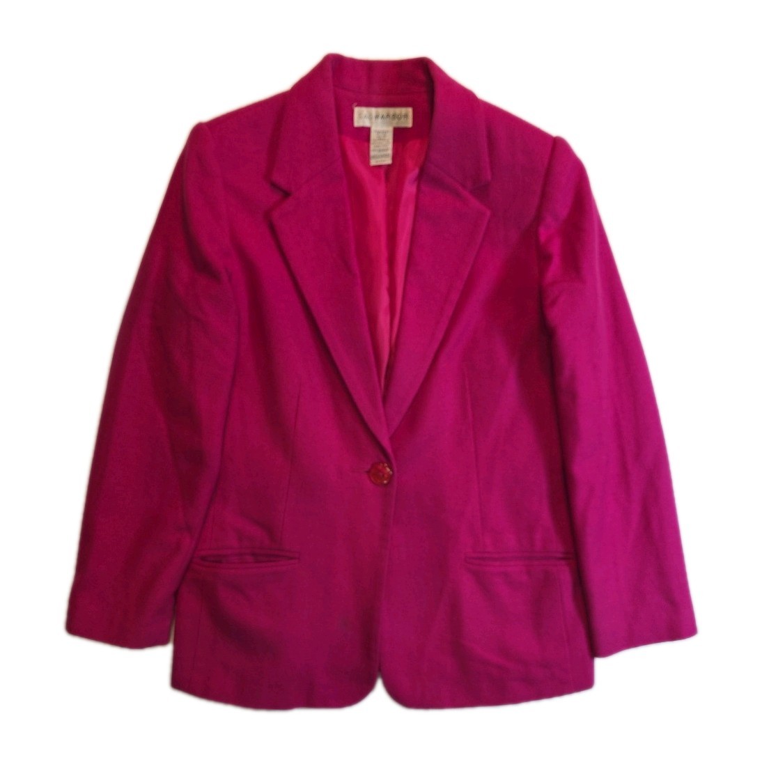 Vintage Magenta Sag Harbor 100% Wool Blazer – Size 10