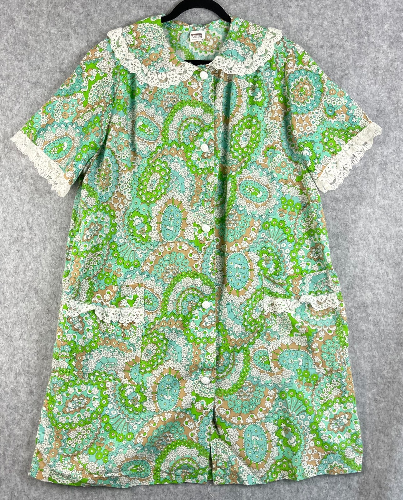 Vintage Montgomery Ward Dress Large Peasant Prairie Dress 70s Boho Lace Pilgrim