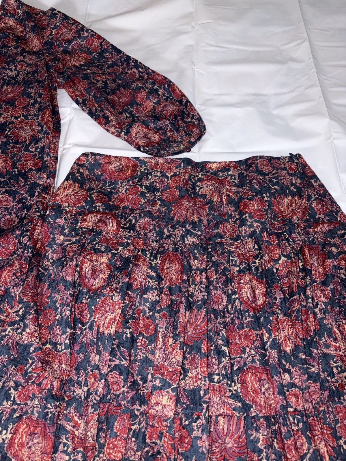 Vintage Ralph Lauren 100% Cotton Floral Country Western Shirt Sz XL Skirt Sz 8