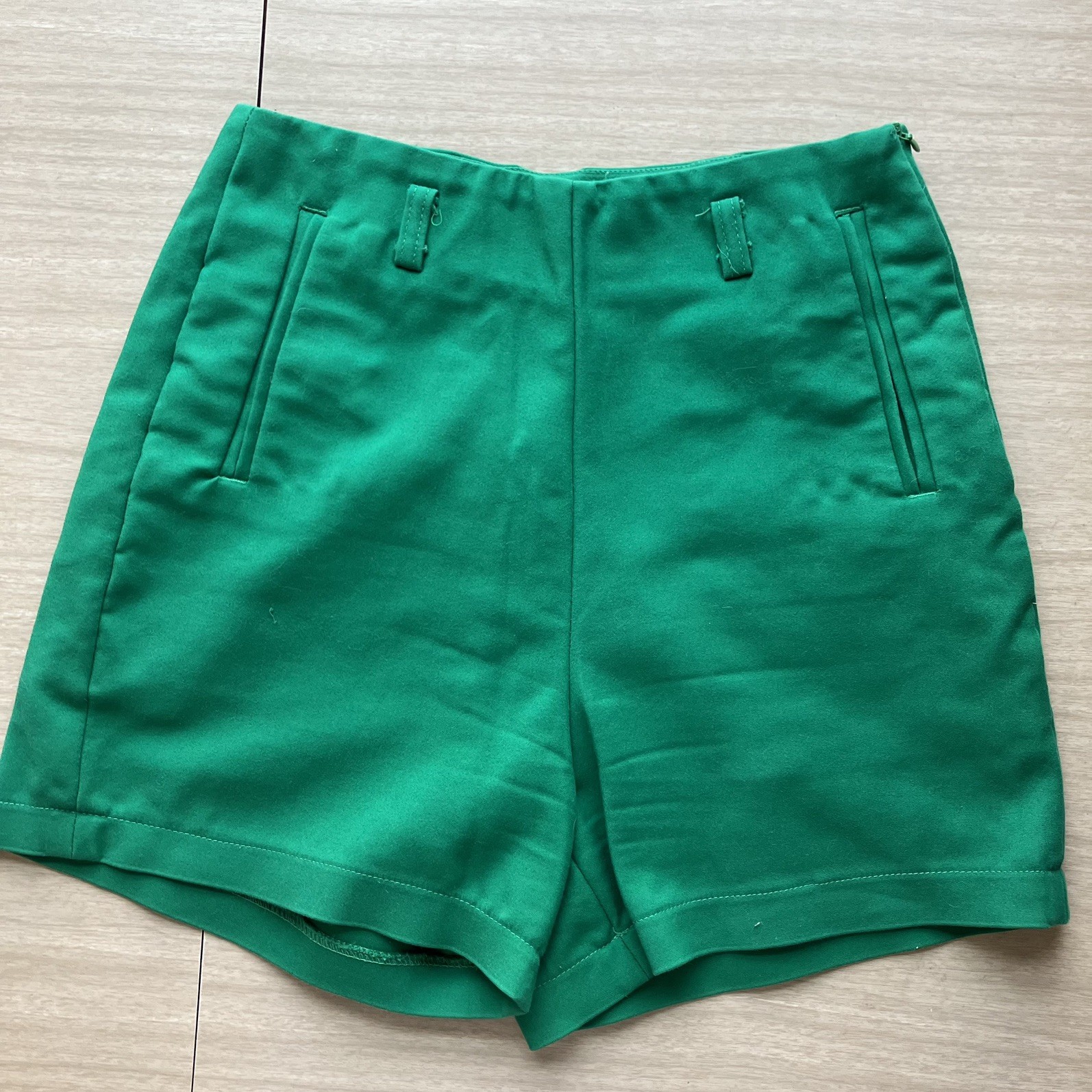 VTG 90s Does 50s High Waisted Pin Up Shorts Green Rockabilly Beach S Flaw