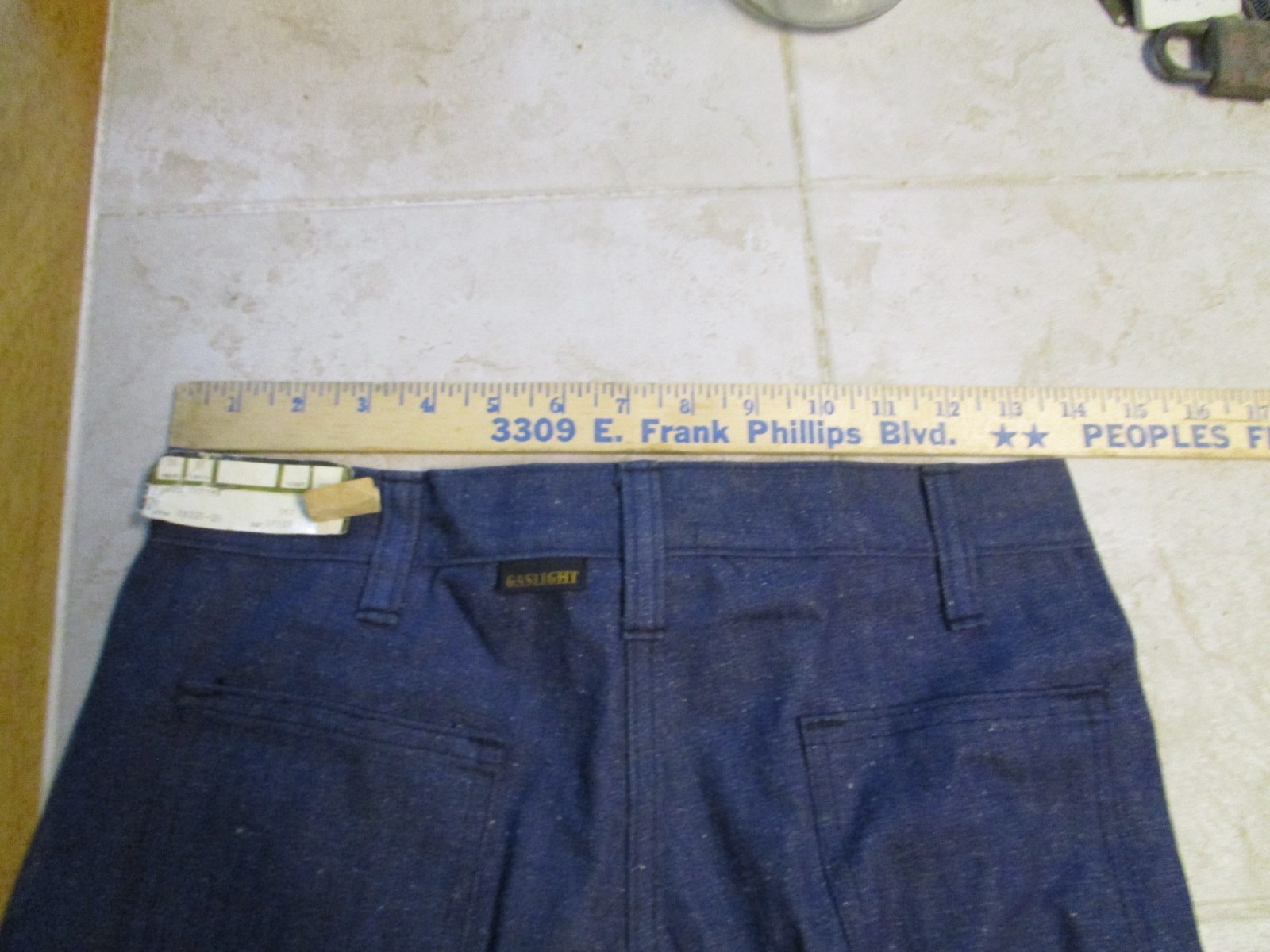 VTG NWT Deadstock Gaslight Womens Jeans 28 34 USA Bell Bottom Disco Blue Hippy