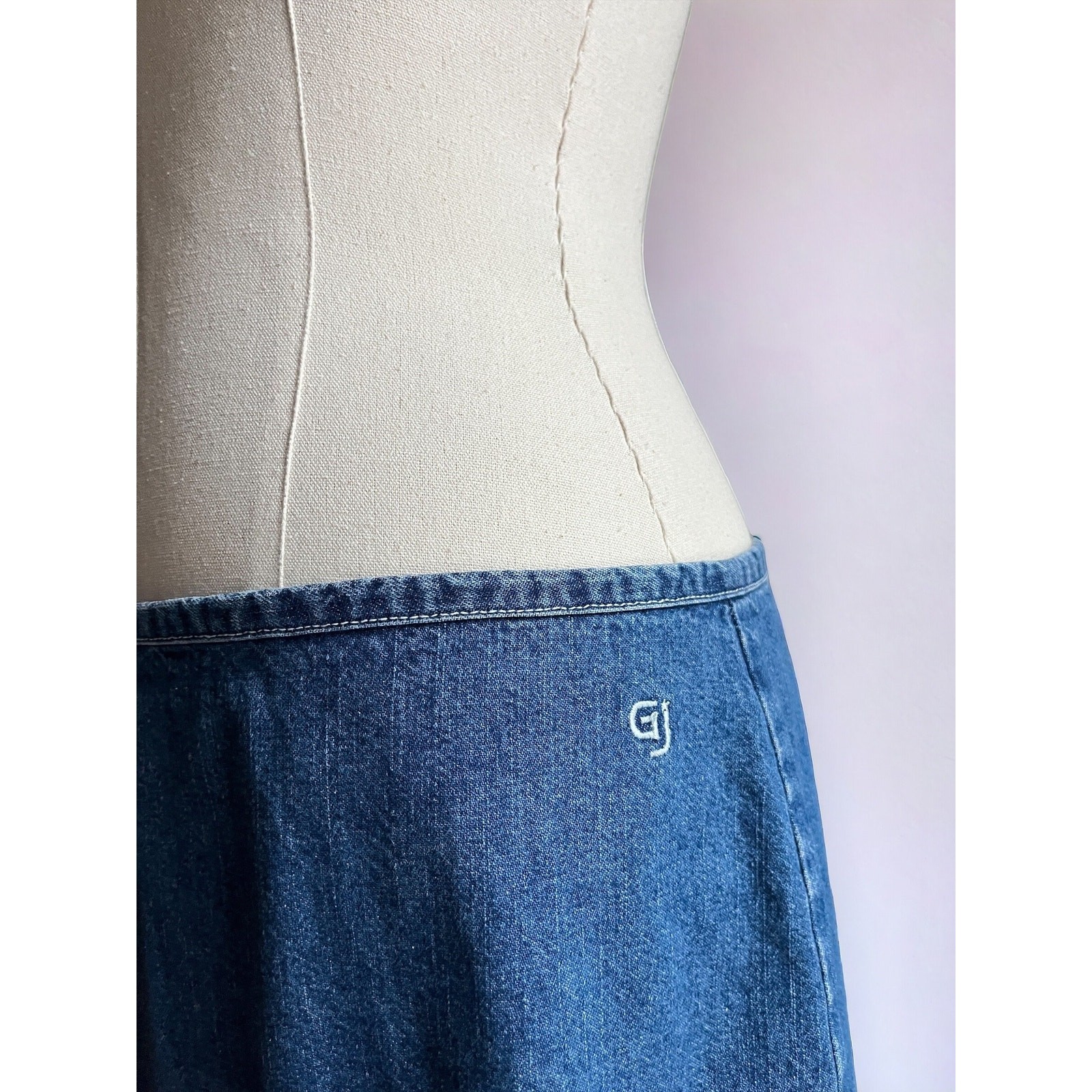 Vintage Y2K Guess Denim Maxi Skirt | Ombré Dip Dye | Low Rise A Line | M