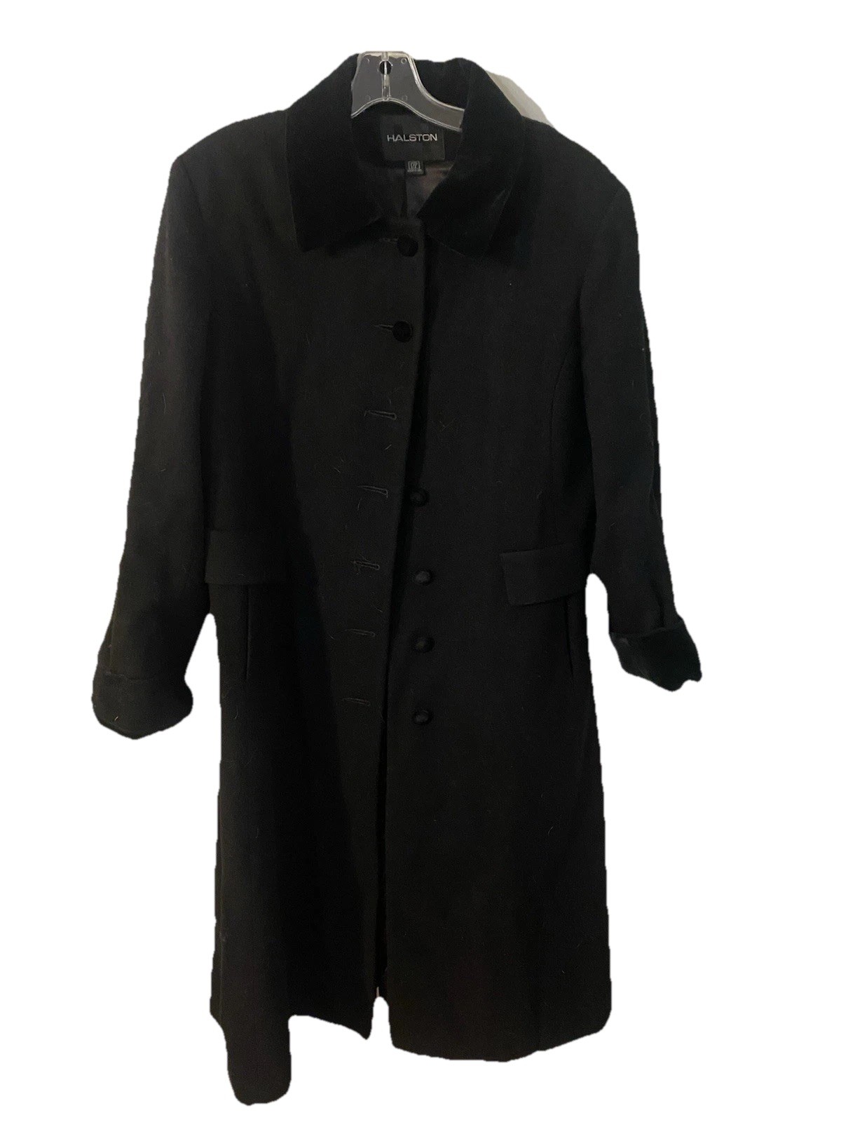 1980’s Women’s Vintage Halston Wool & Velvet Coat