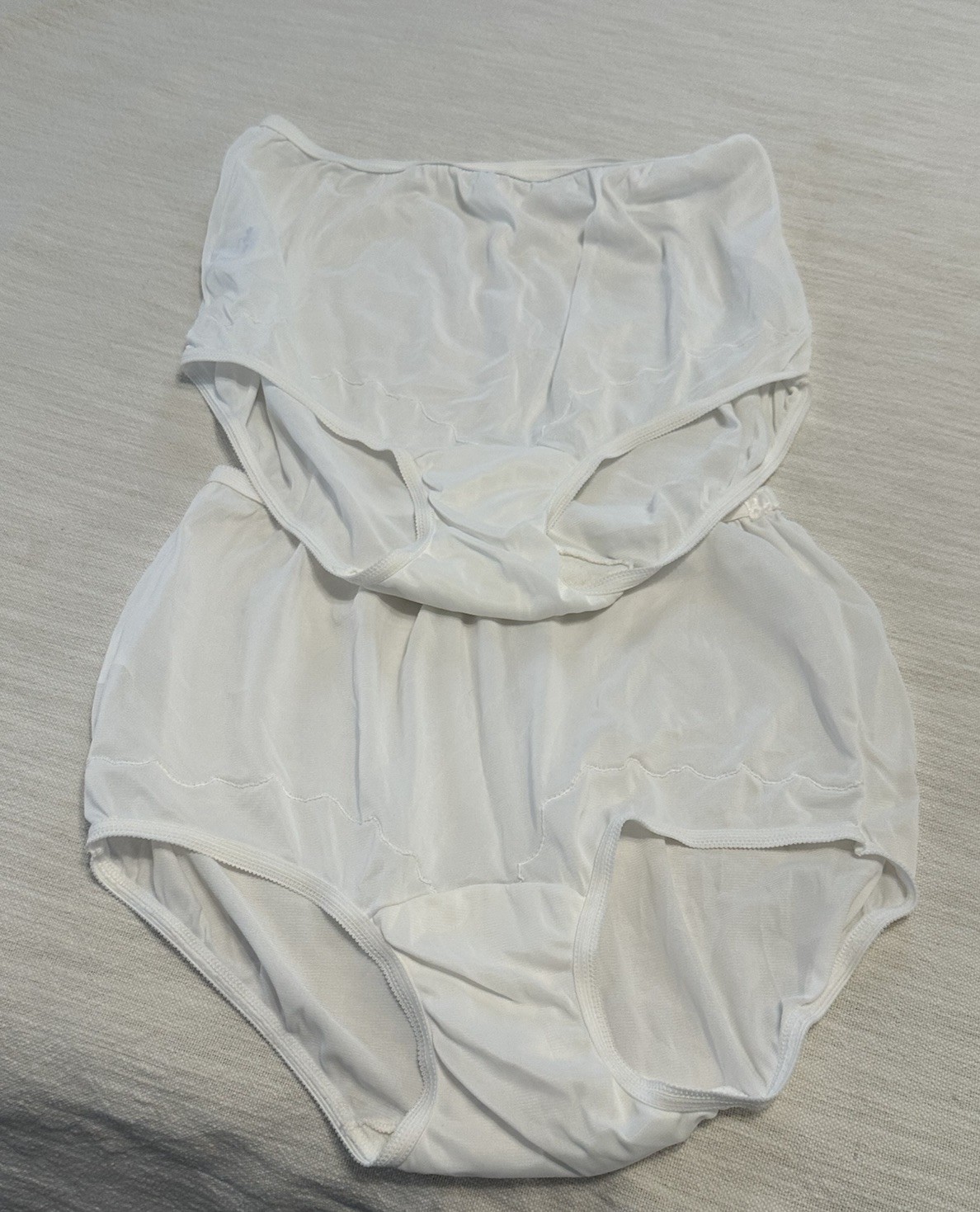 VINTAGE DIXIE BELLE GRANNY PANTYS SIZE 7 WHITE 2 Pair New