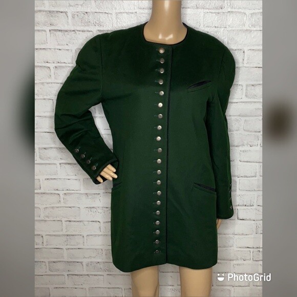 Admont vintage German Wool jacket 38 green buttons