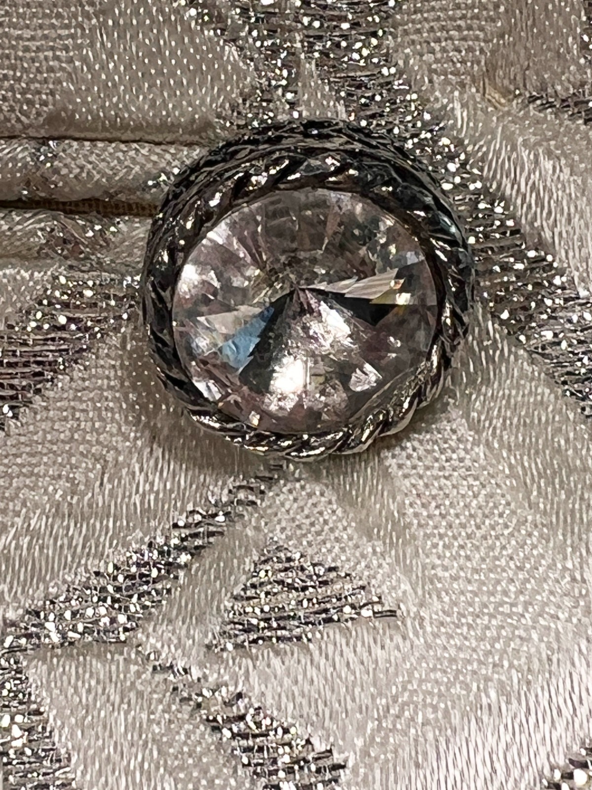 Vintage 1960’s Helga Ivory with Silver Diamonds