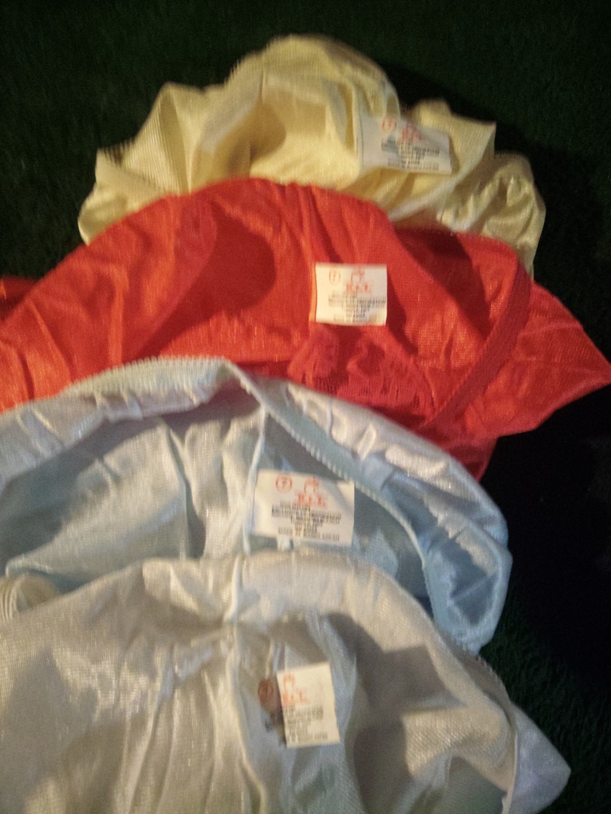 Lot Of 4 – 100% Nylon Brief Panties With Lace Silky Soft Size 7