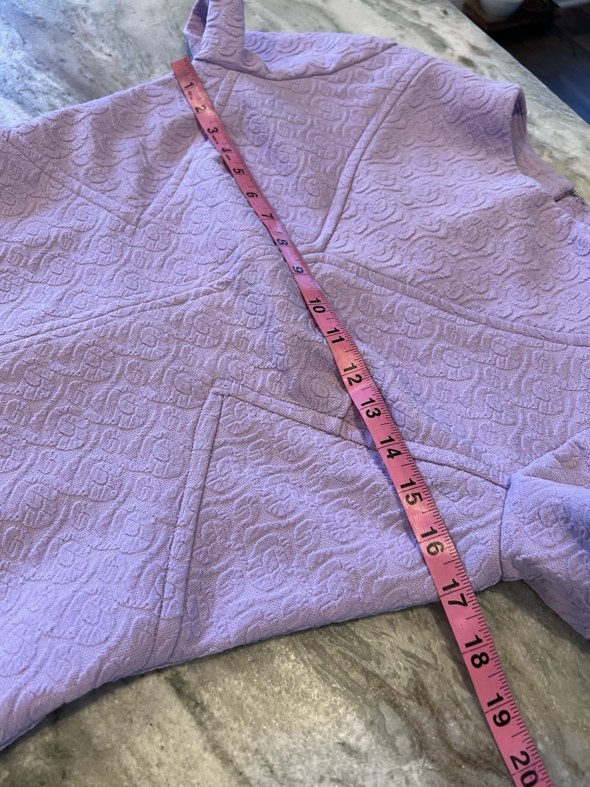 Vintage 1970s Handmade Dress Polyester Light Purple Swirl Pattern Casual
