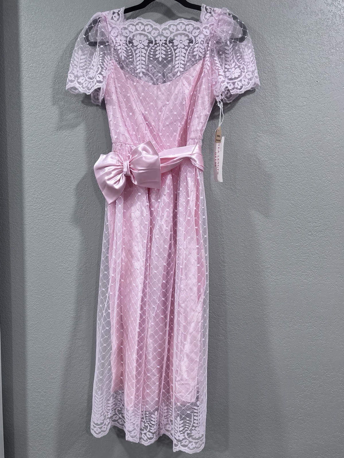 Vintage Pink JCPenney Lace Dress Size 5/6