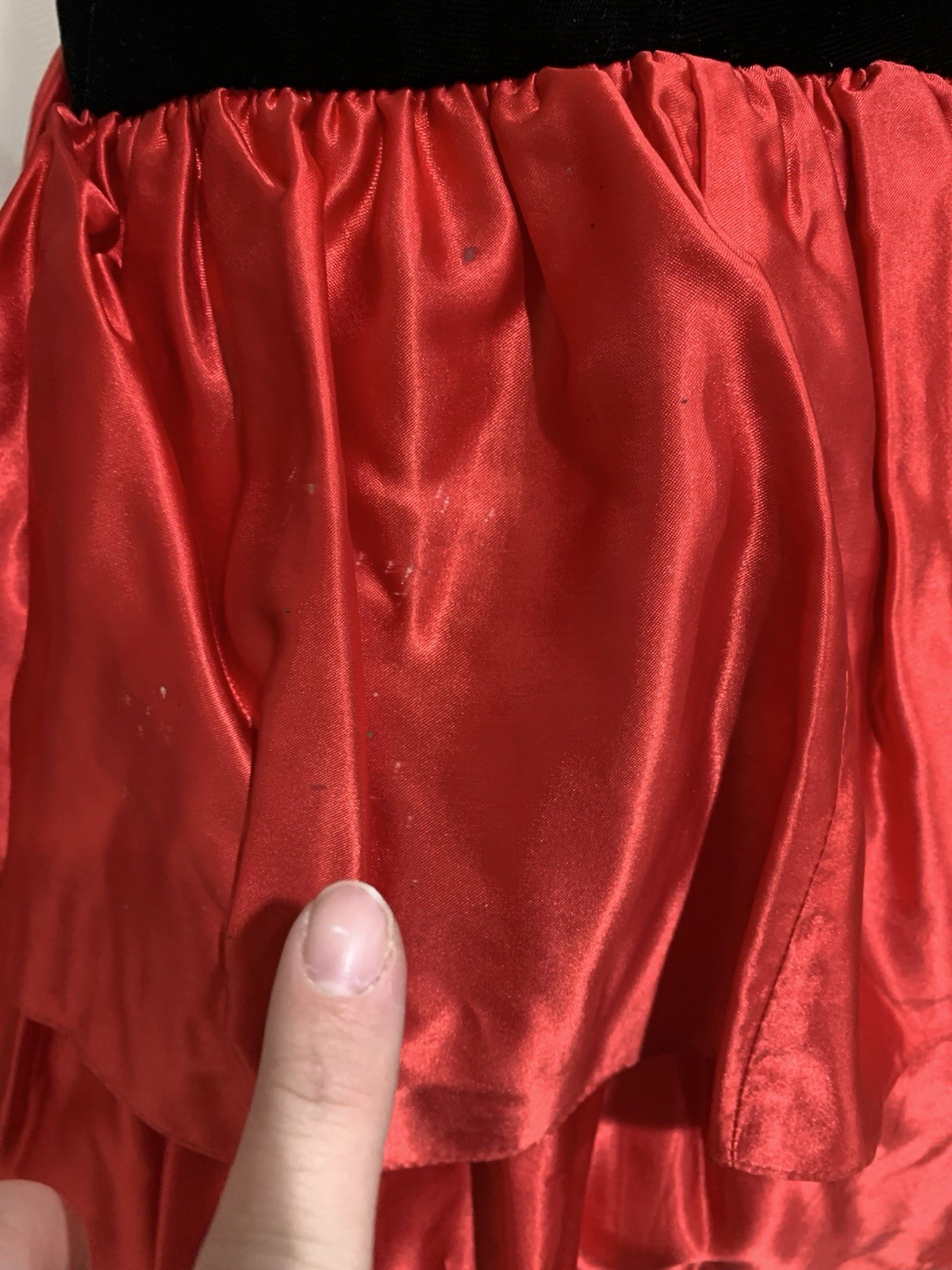 VTG 80s 90s Roberta Size 11/12 Red Black Velvet Valentine Date Party Prom Dress