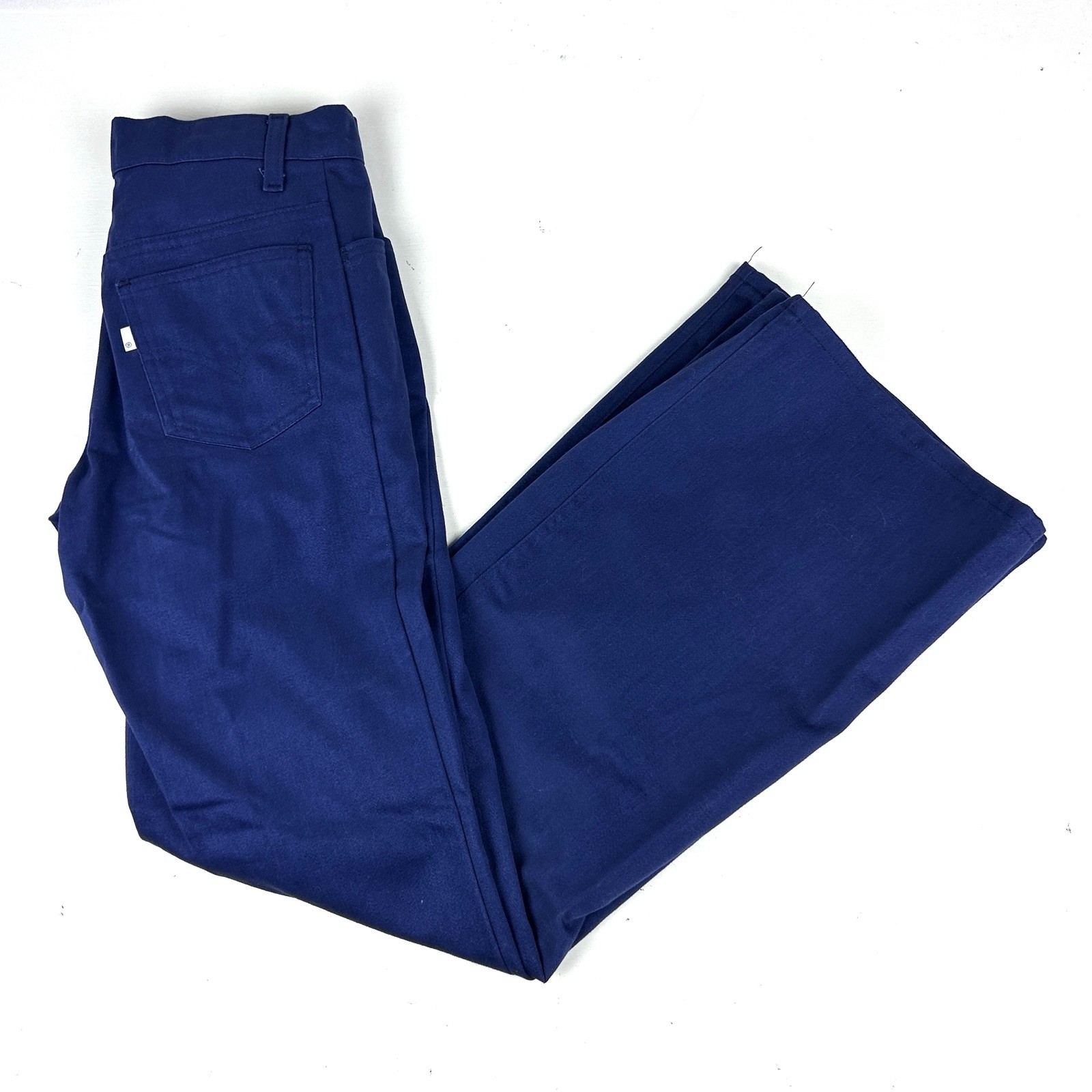 Vintage 70s 80s Levi’s Bell Bottoms Chino Pants Women’s 28 X 32 Blue White Tab