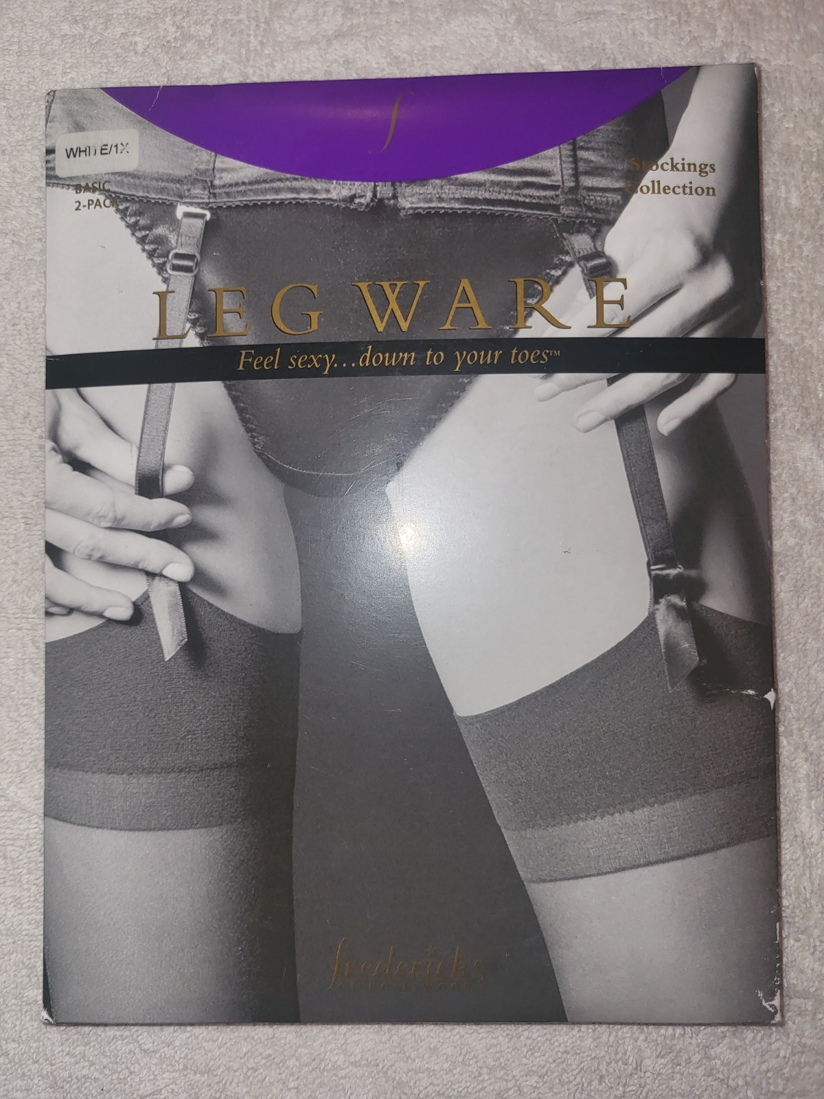 Vintage Frederick’s Of Hollywood Pantyhose White 2 Pack Brand New Size 1X