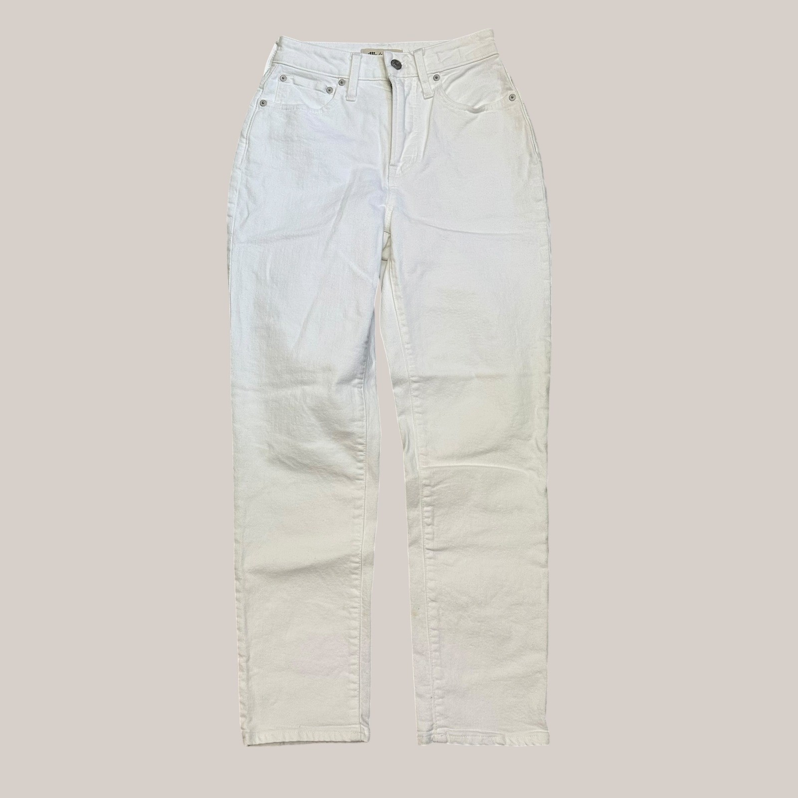 Madewell The Curvy Perfect Vintage Jeans in White Size 25 Denim