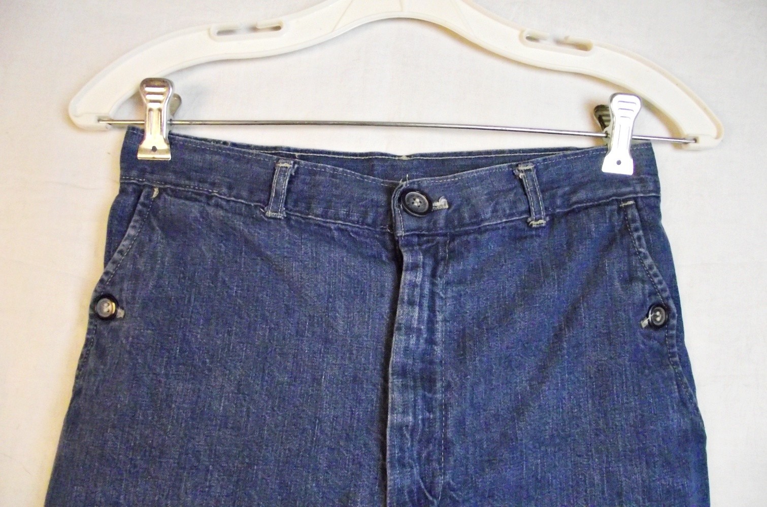 AUTHENTIC LANDLUBBER Vintage 1970s Jeans High Waisted Bell Bottoms 28W USA