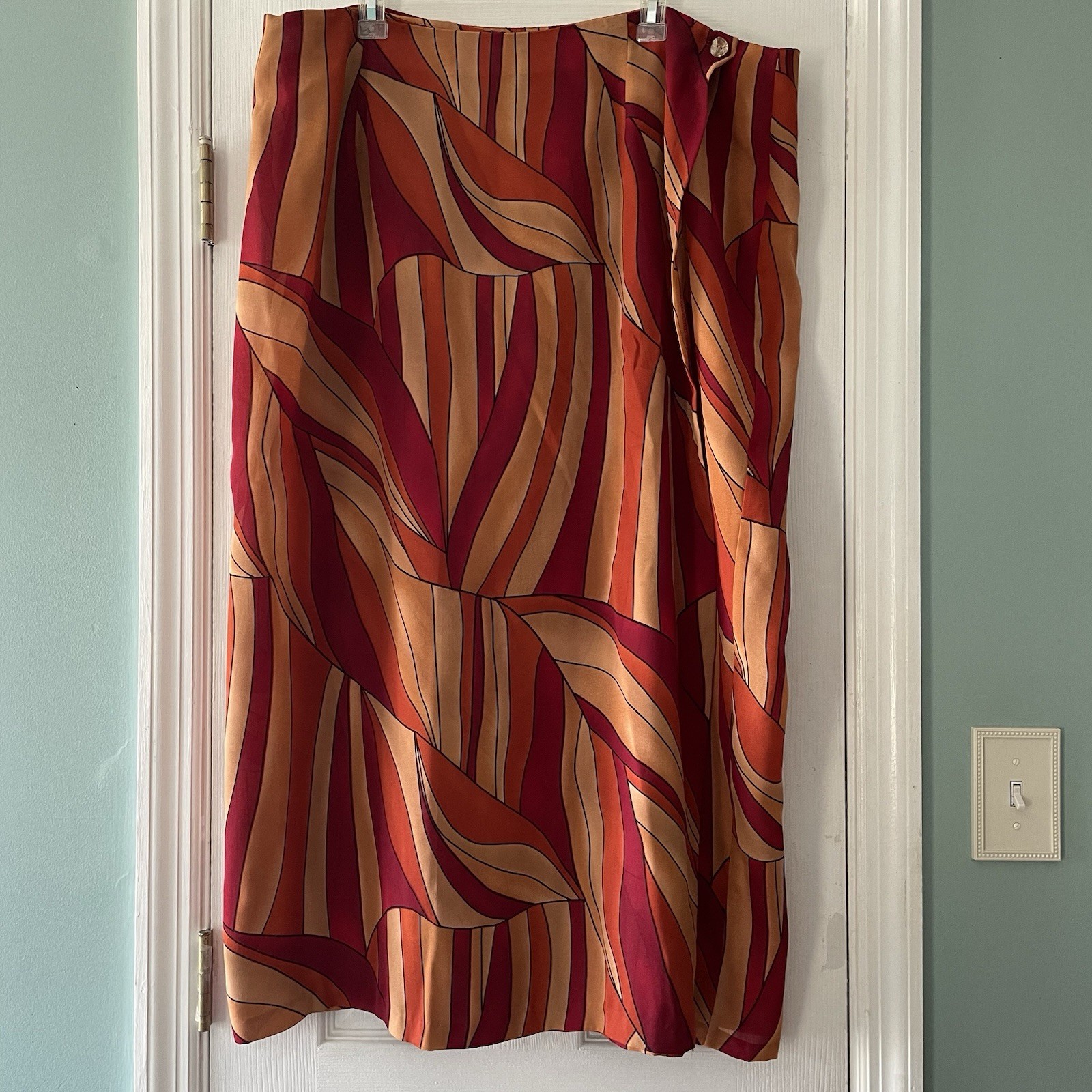 Vintage 80s! Giorgio Fiorlini Women’s Plus Size 24 Hippie Groovy 2pc Skirt Set