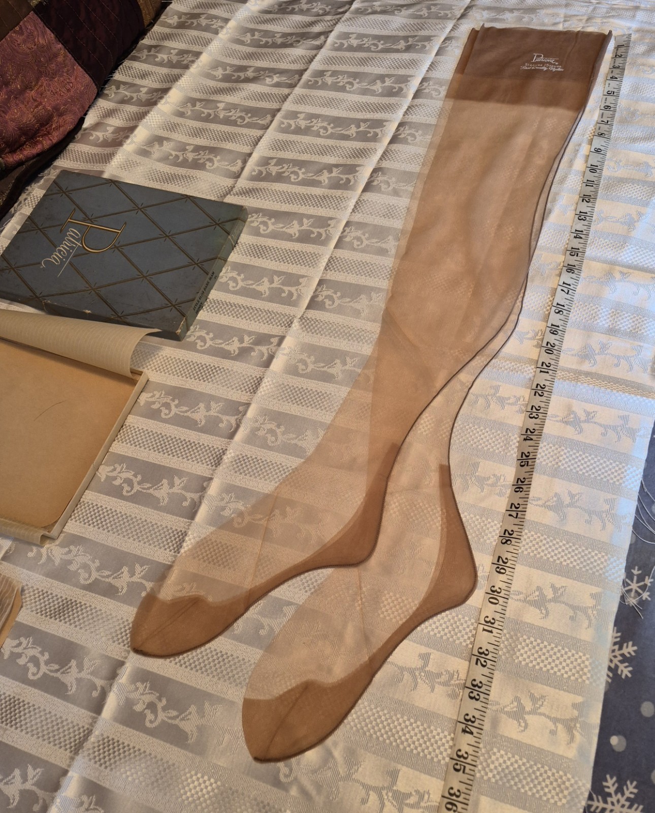 Vintage Lot 2 Pair PATRICIA Seamed Nylon Stockings size 9 NWB