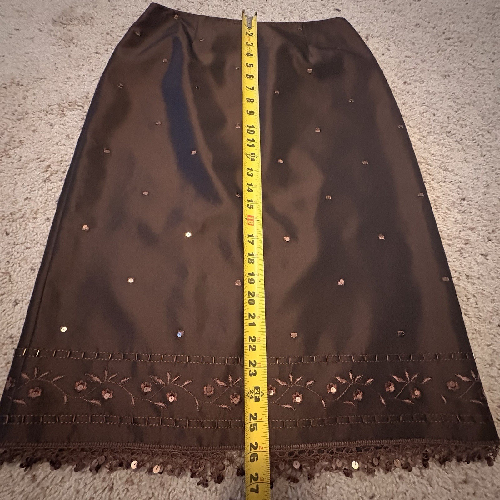 Ann Taylor Vintage 90’s Brown sequin skirt, bustier top, & jacket